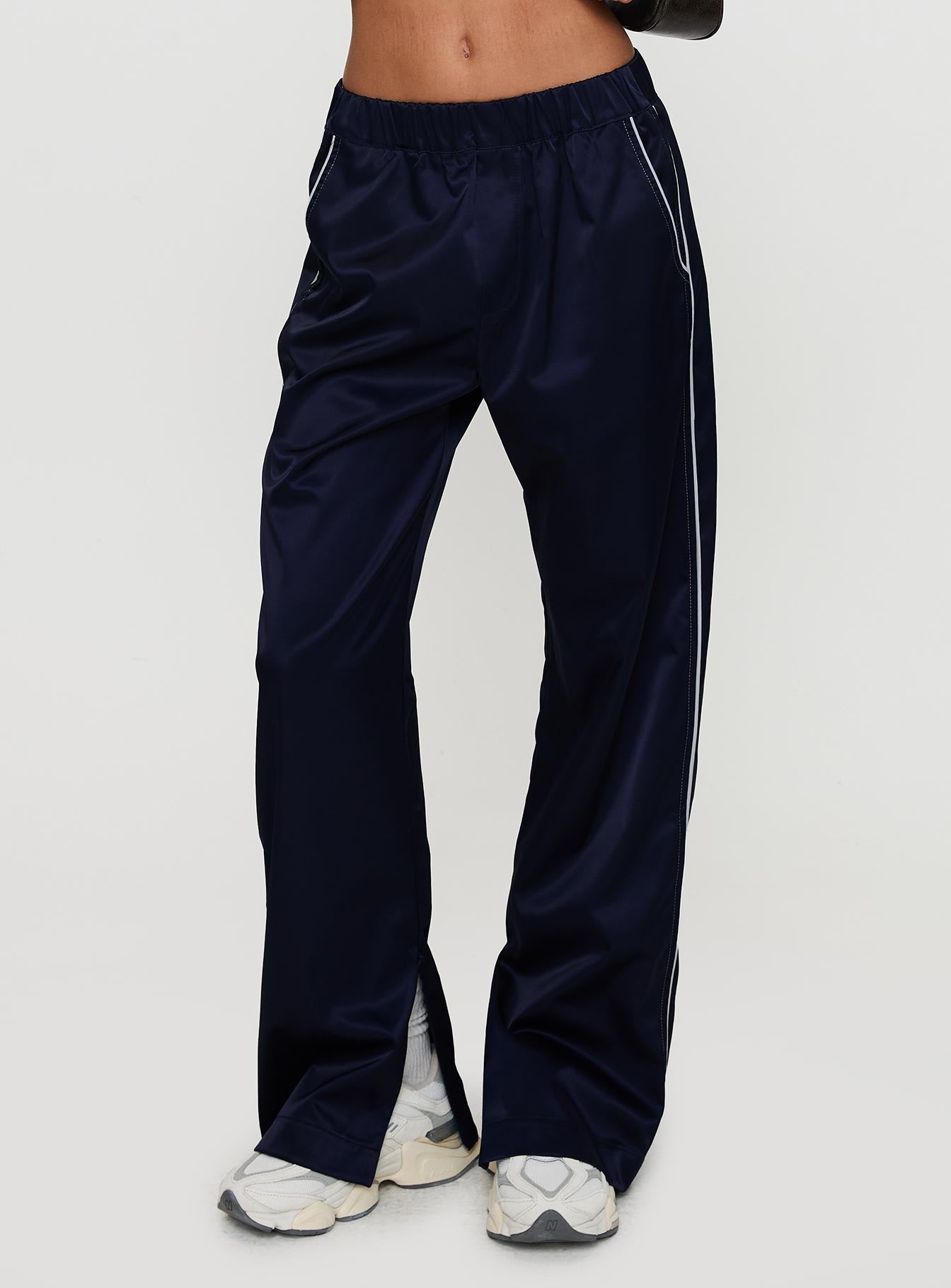 Travalta Satin Track Pant Navy Marketable Sale Online