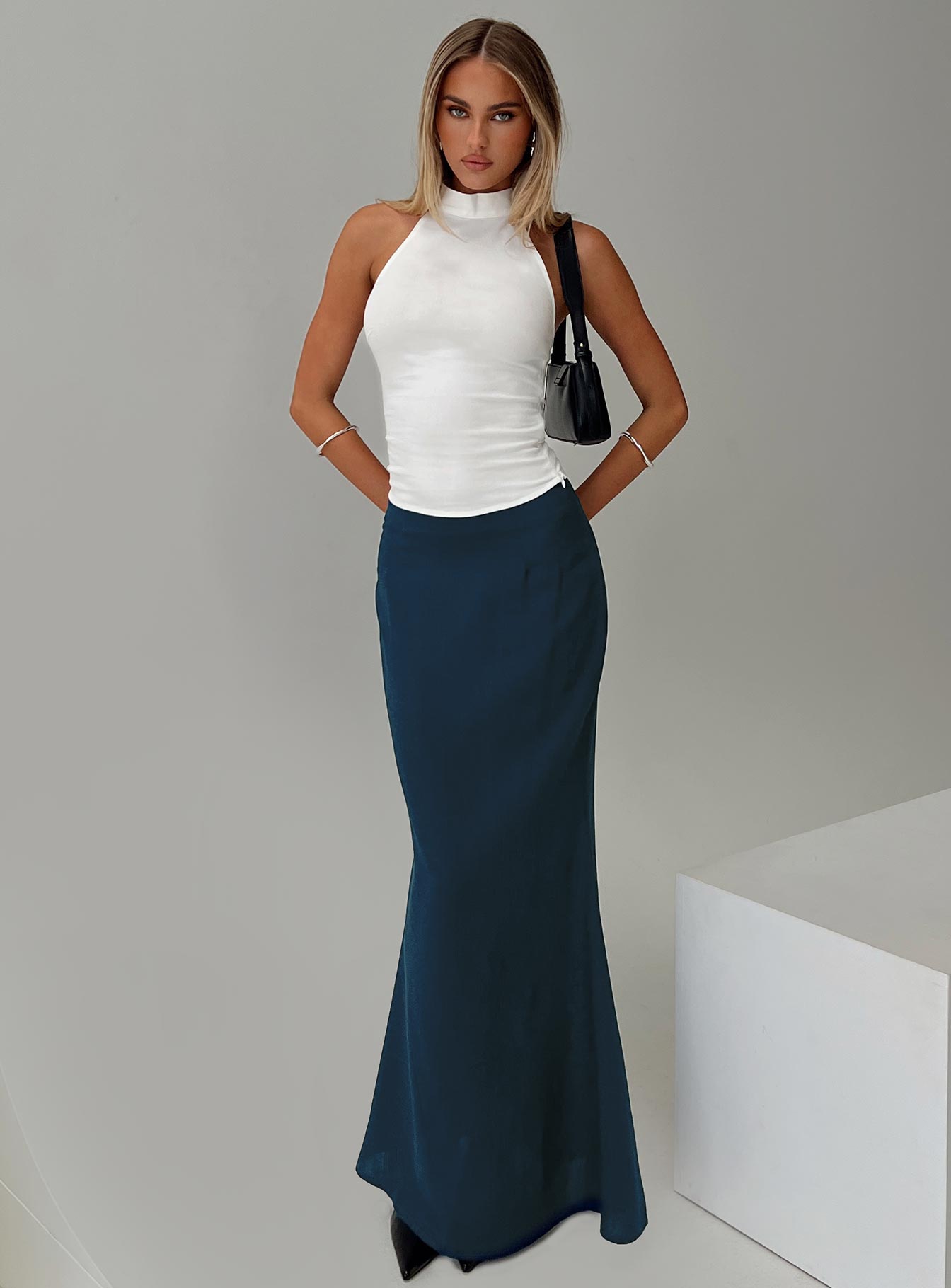 Sophia Maxi Skirt Navy Official Site