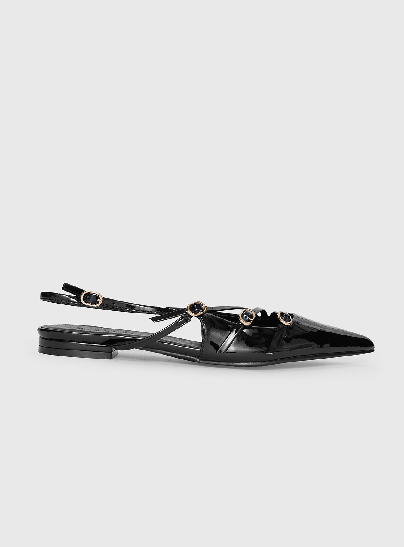 Billini Hettie Pointed Toe Flats Black Patent Discount Codes Really Cheap