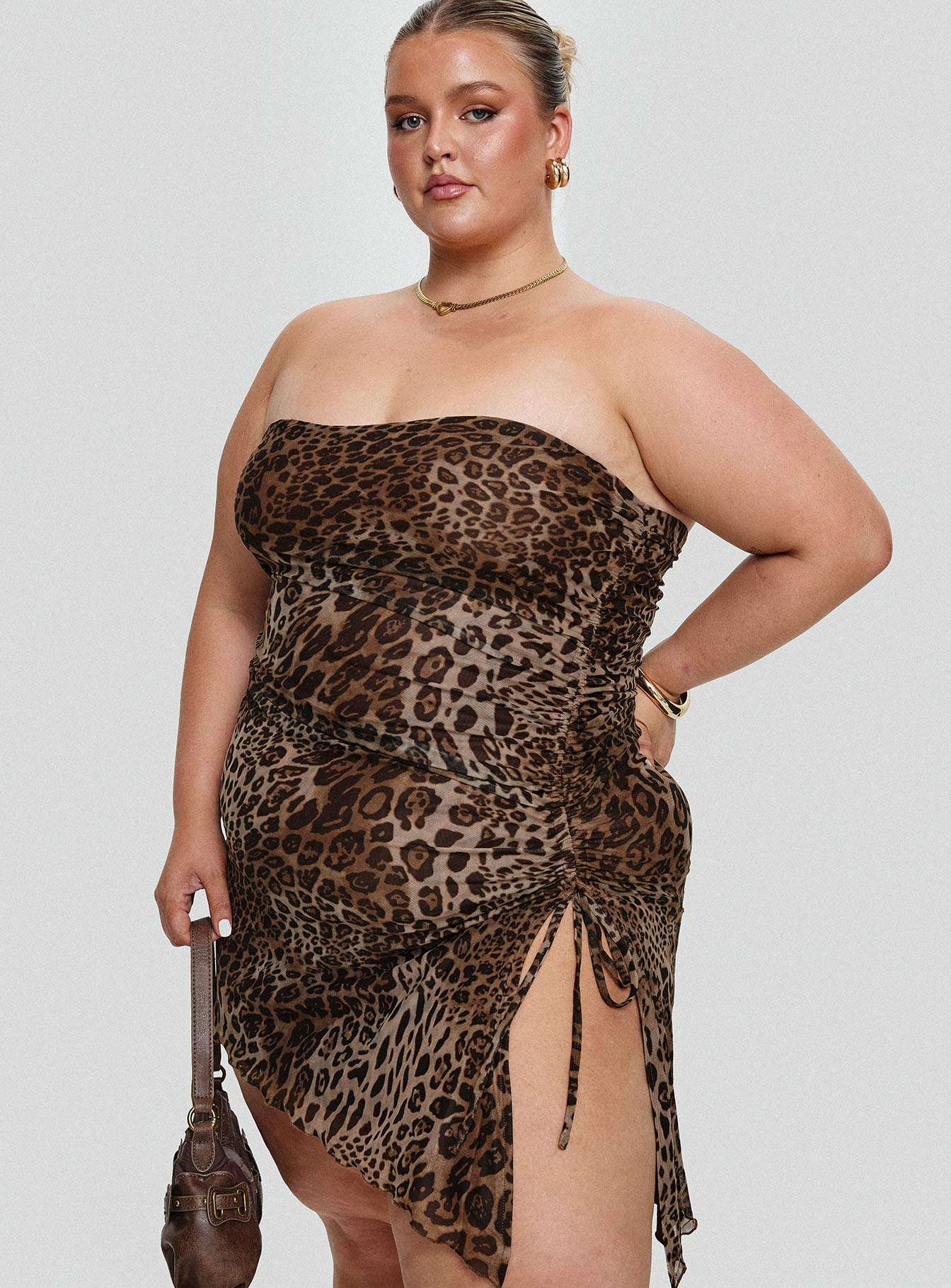 Donelli Mini Dress Leopard Curve Cheap Sale Best Store To Get