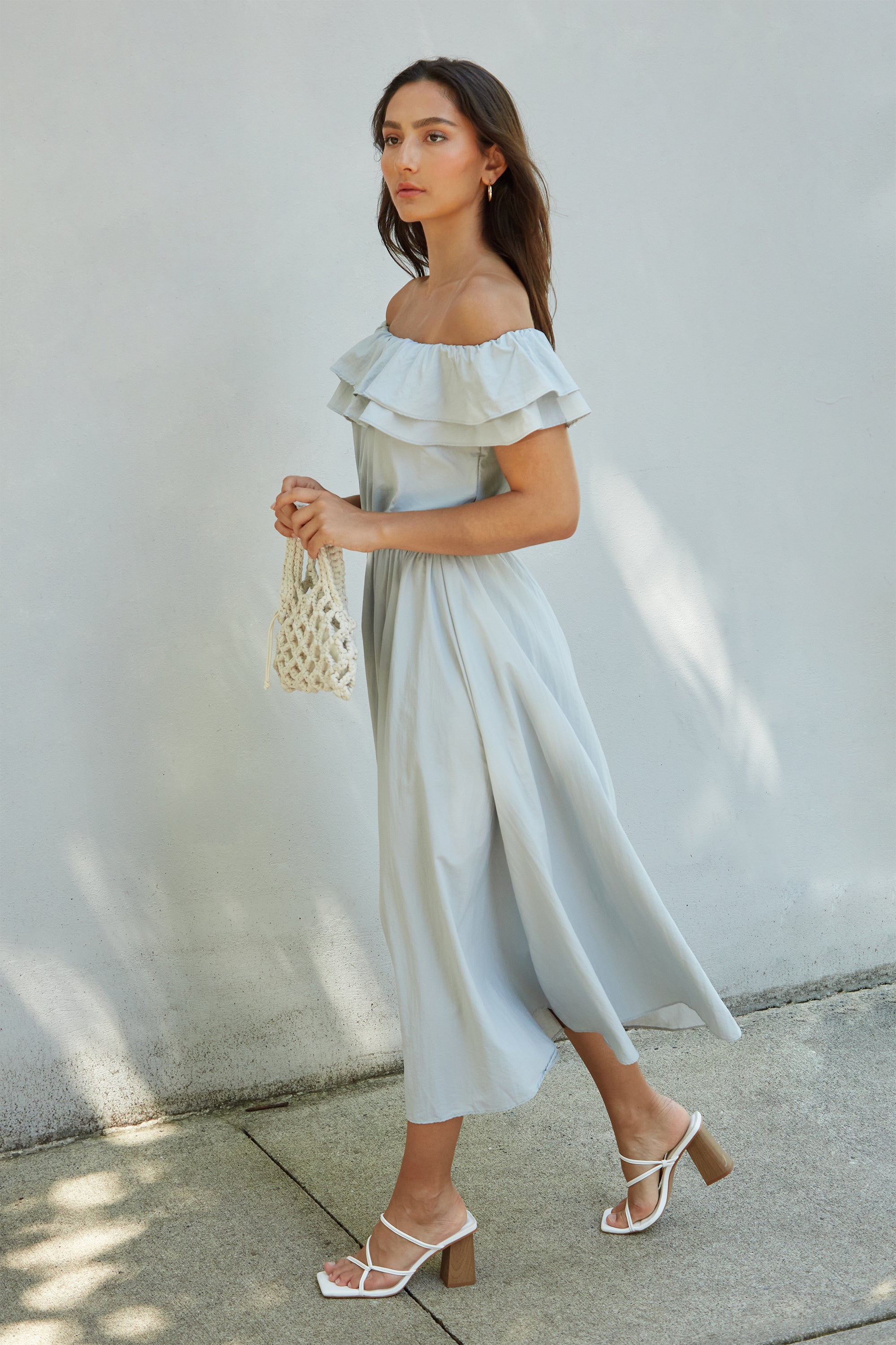 OFF SHOULDER RUFFLED DRESS Explore Cheap Pice