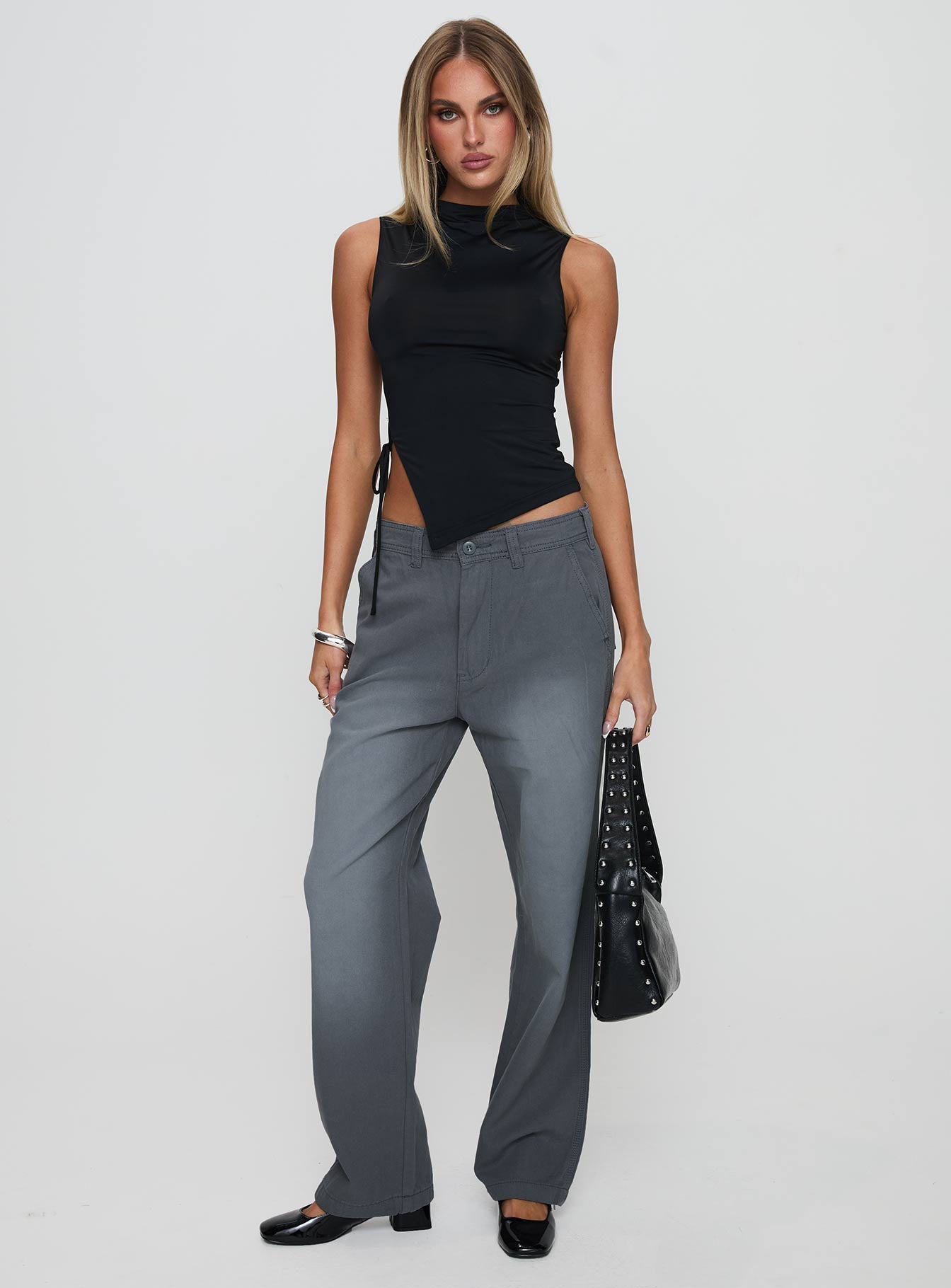 Solarah Tie Side Top Black Cheapest Pice For Sale