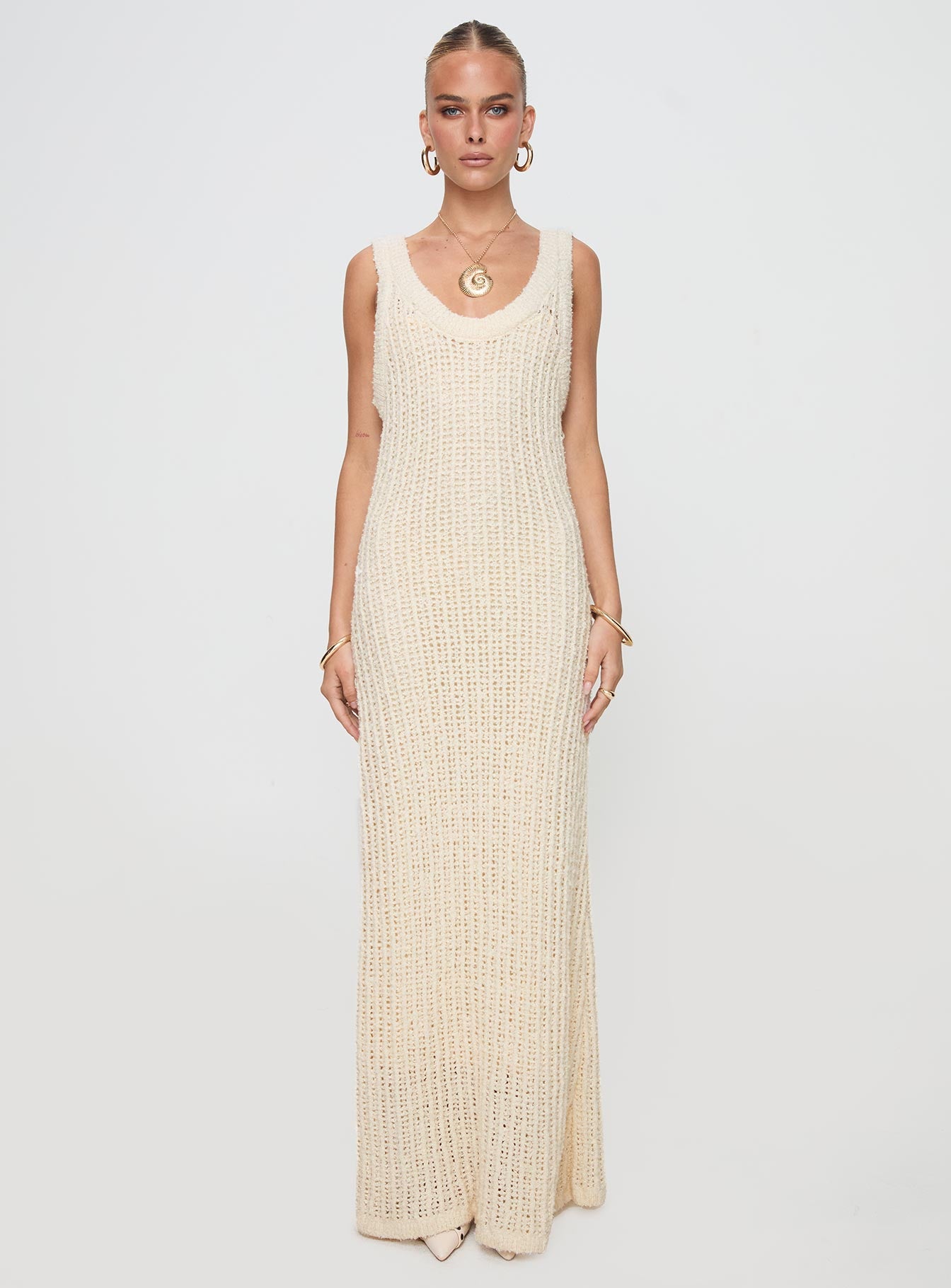 Andiamo Maxi Dress Cream In China Cheap Pice