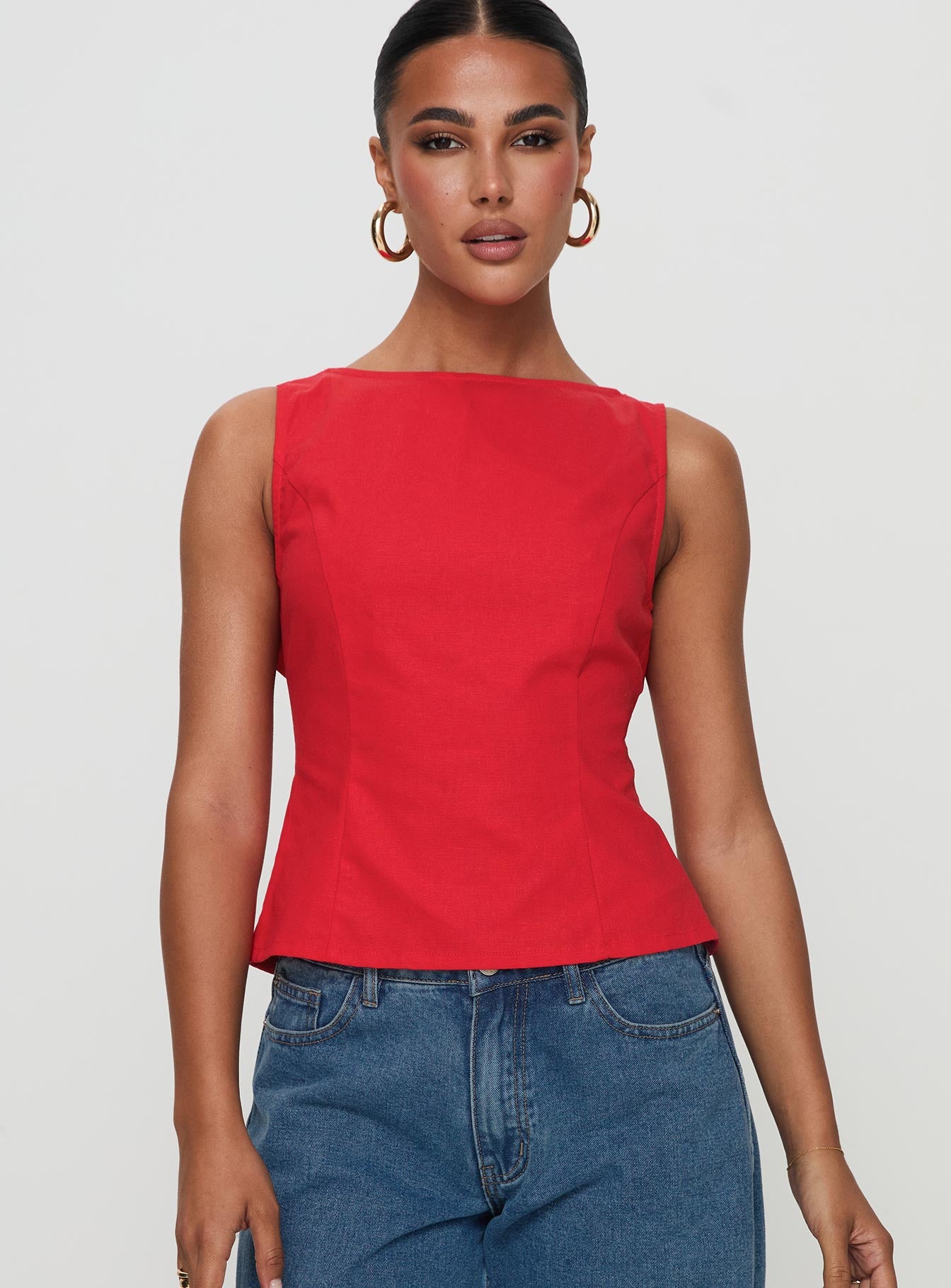 Lilitina Top Red From China Sale Online