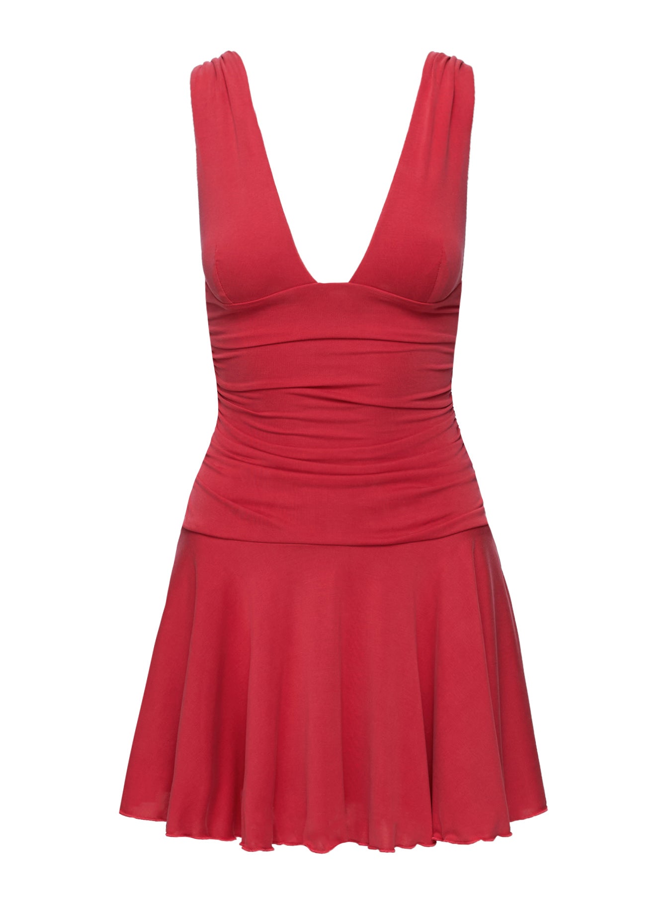 Poseur Plunge Mini Dress Red Sale Best