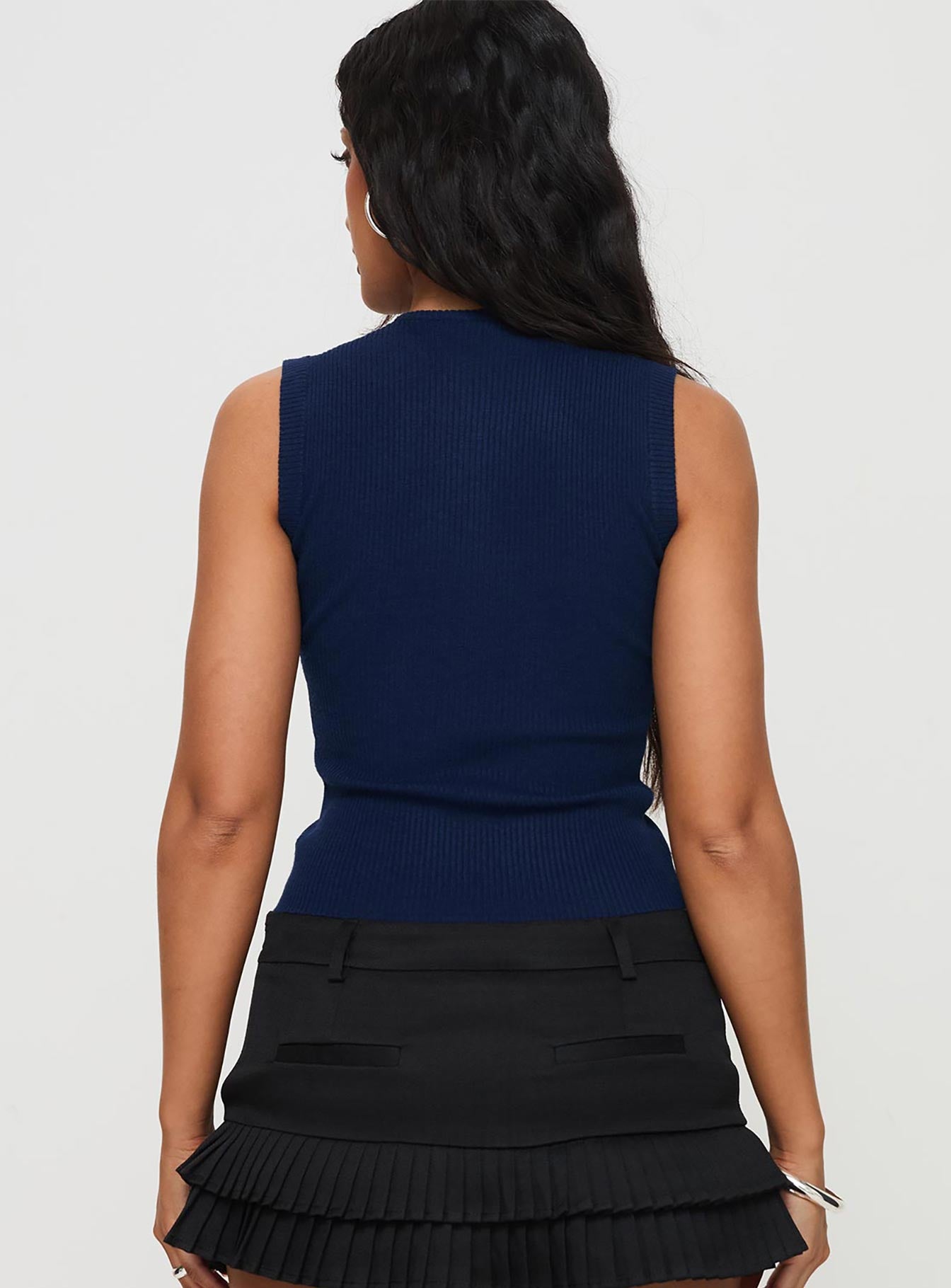 Suzu Sleeveless Top Navy Cheap Sale Finishline