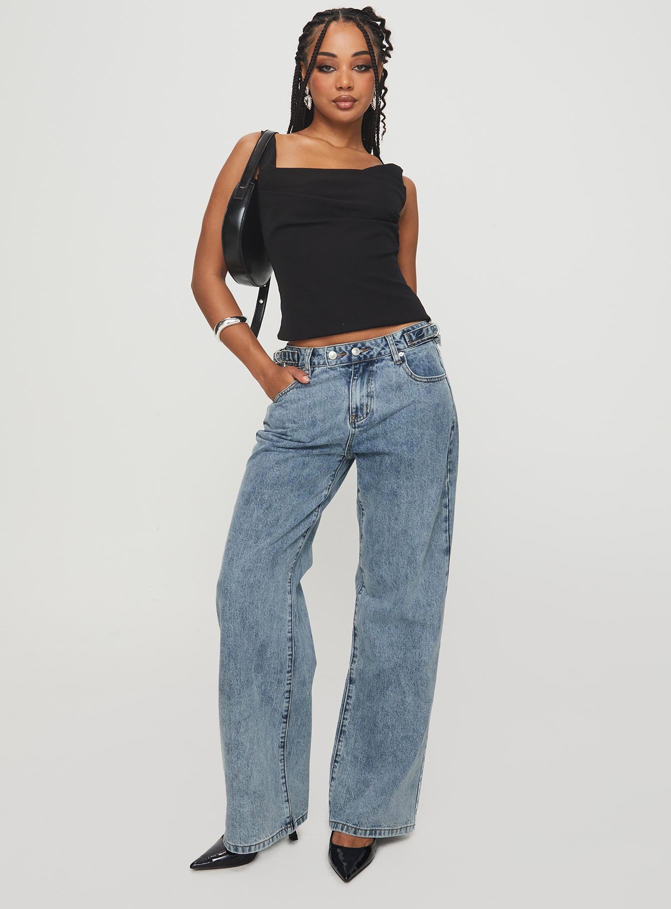 Sidle Low Rise Jeans Light Wash Cheap Sale View