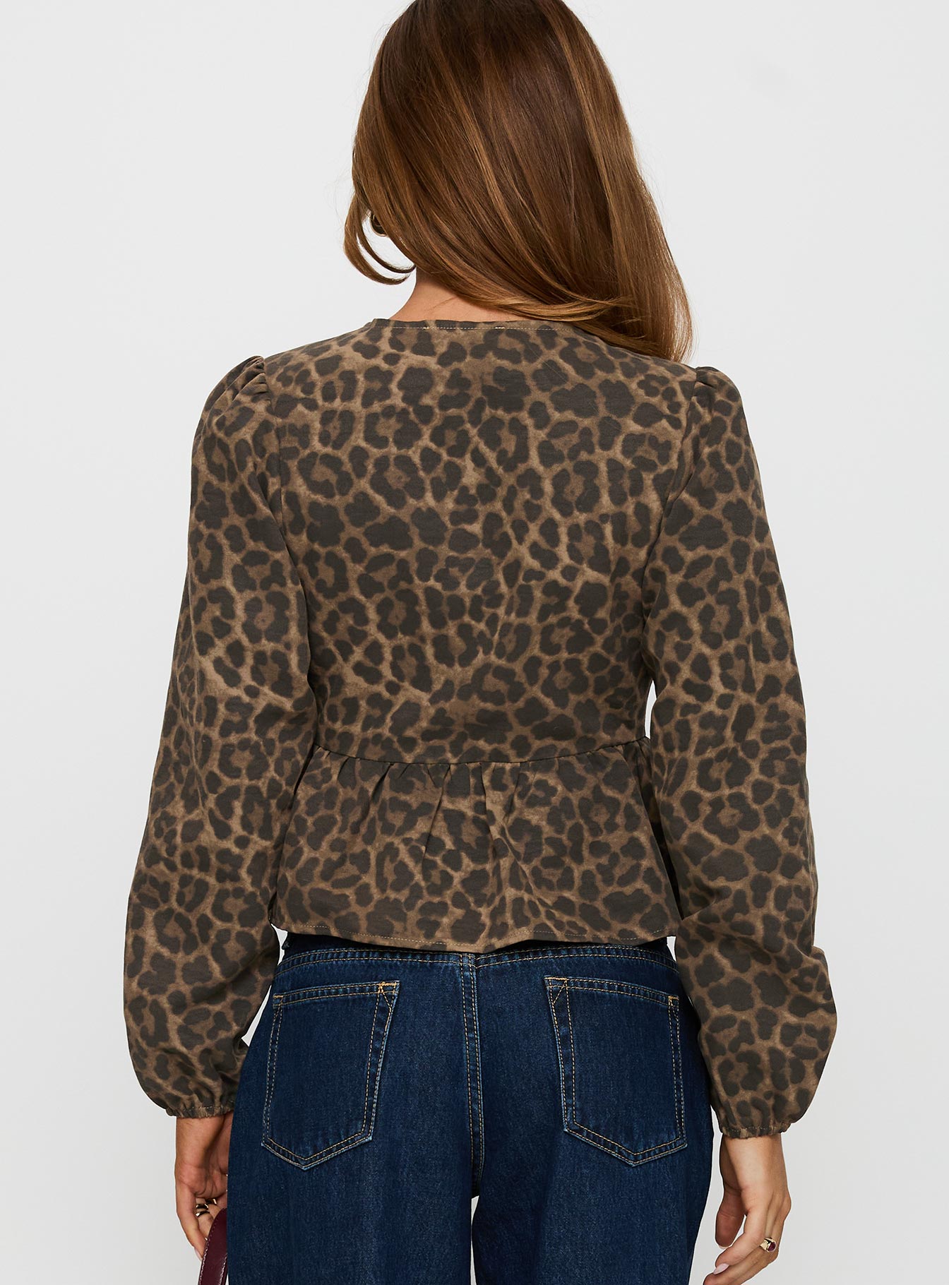 Recognize Tie Detail Long Sleeve Top Leopard Buy Cheap Explore