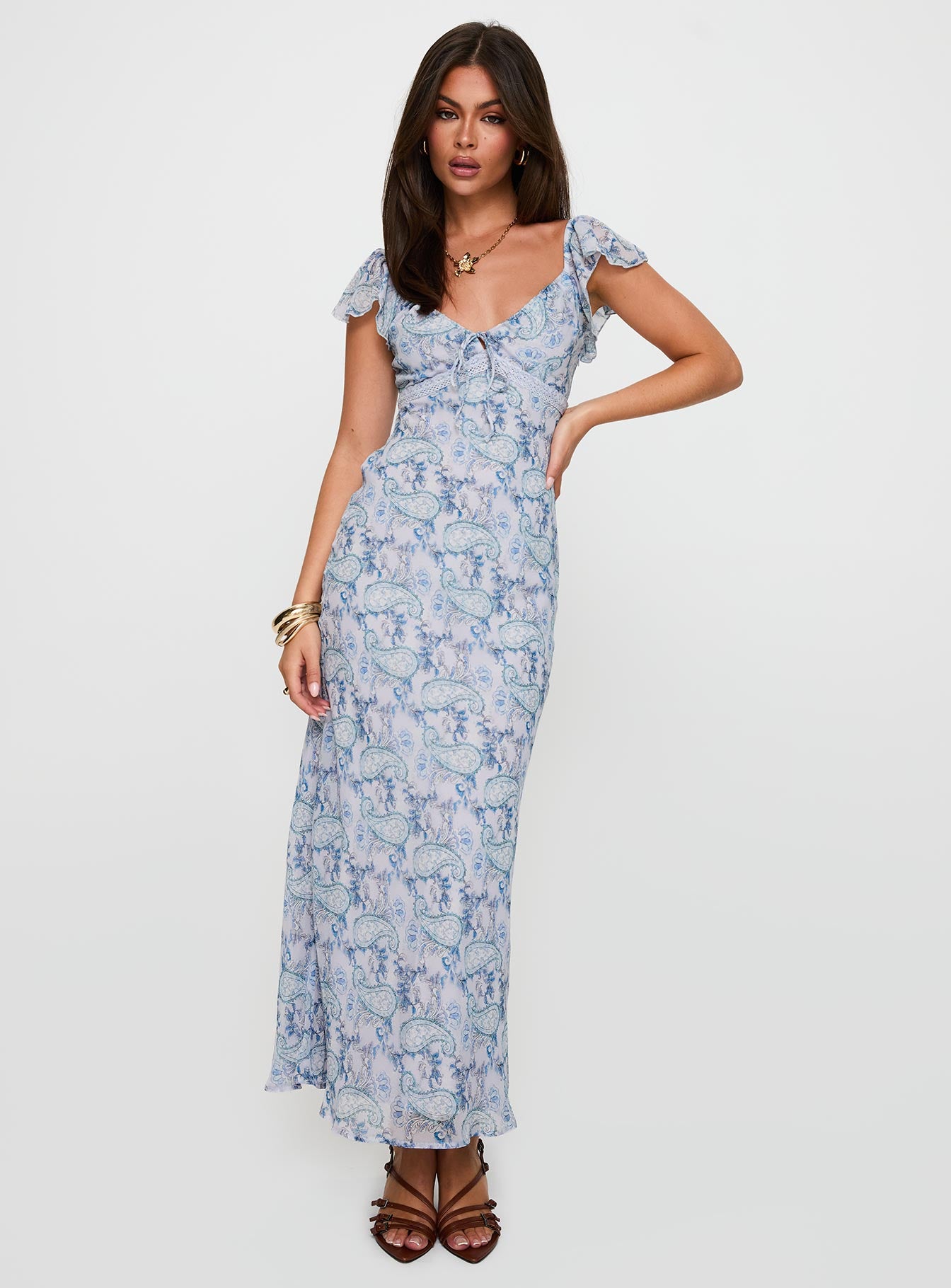 Dahleia Maxi Dress Blue Paisley Cheap Pice From China