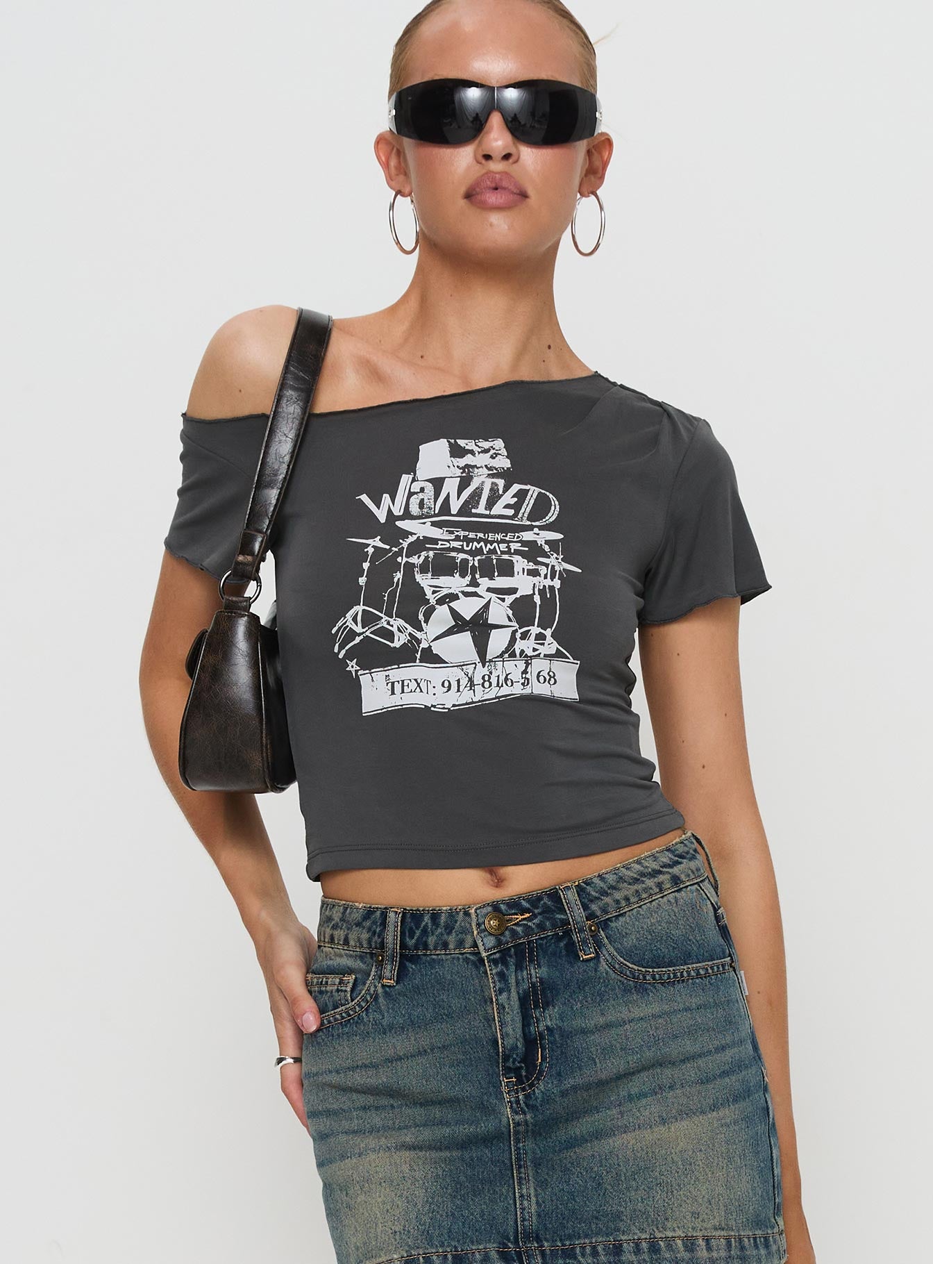 Star Wanted Asymmetrical Tee Grey Nicekicks Cheap Pice