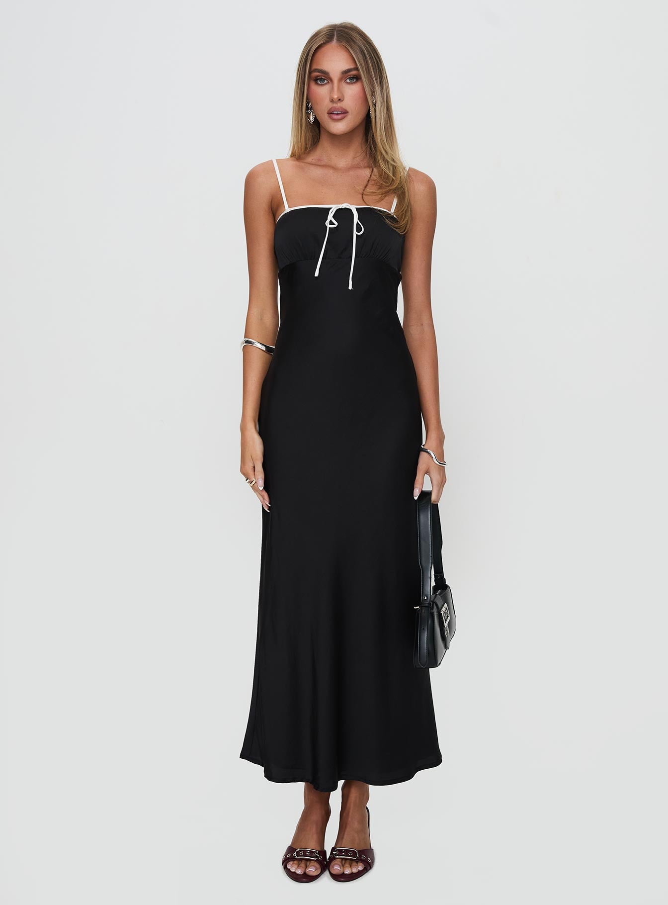 Vasiliki Maxi Dress Black / White Recommend Cheap Online