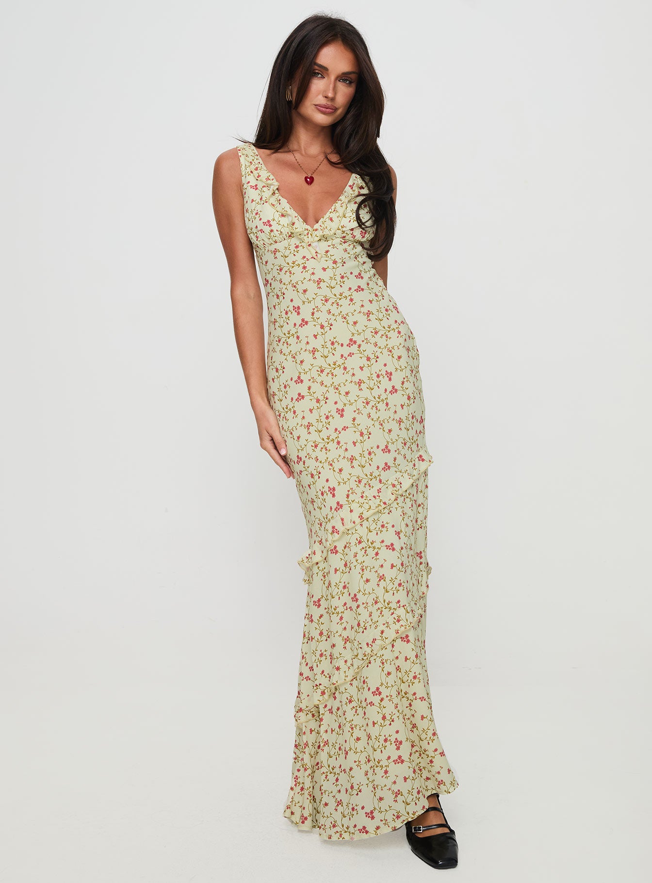 Ridgewood Maxi Dress Beige Floral For Sale 2025