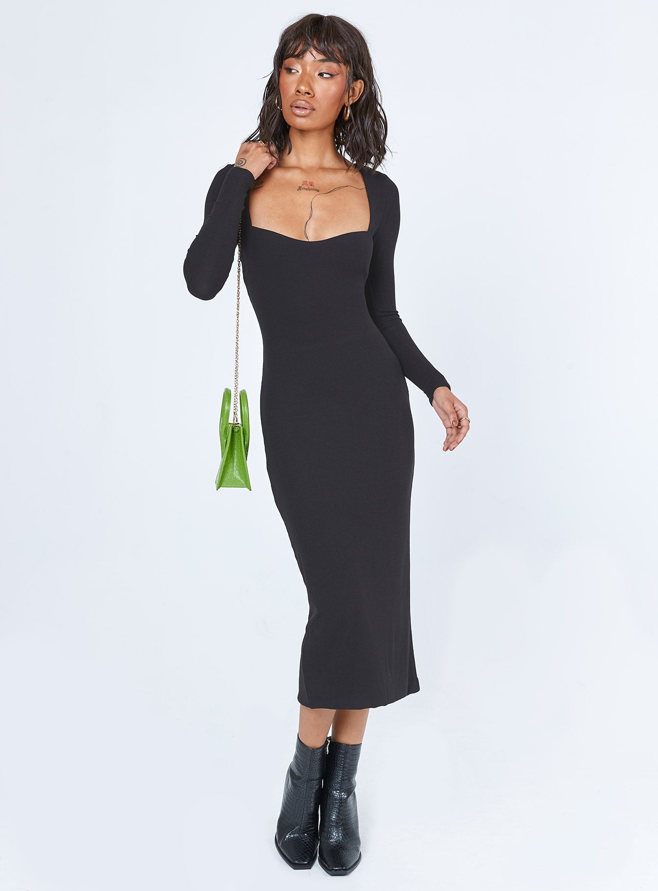 Nolan Midi Dress Black Tall Cheap Best Store To Get