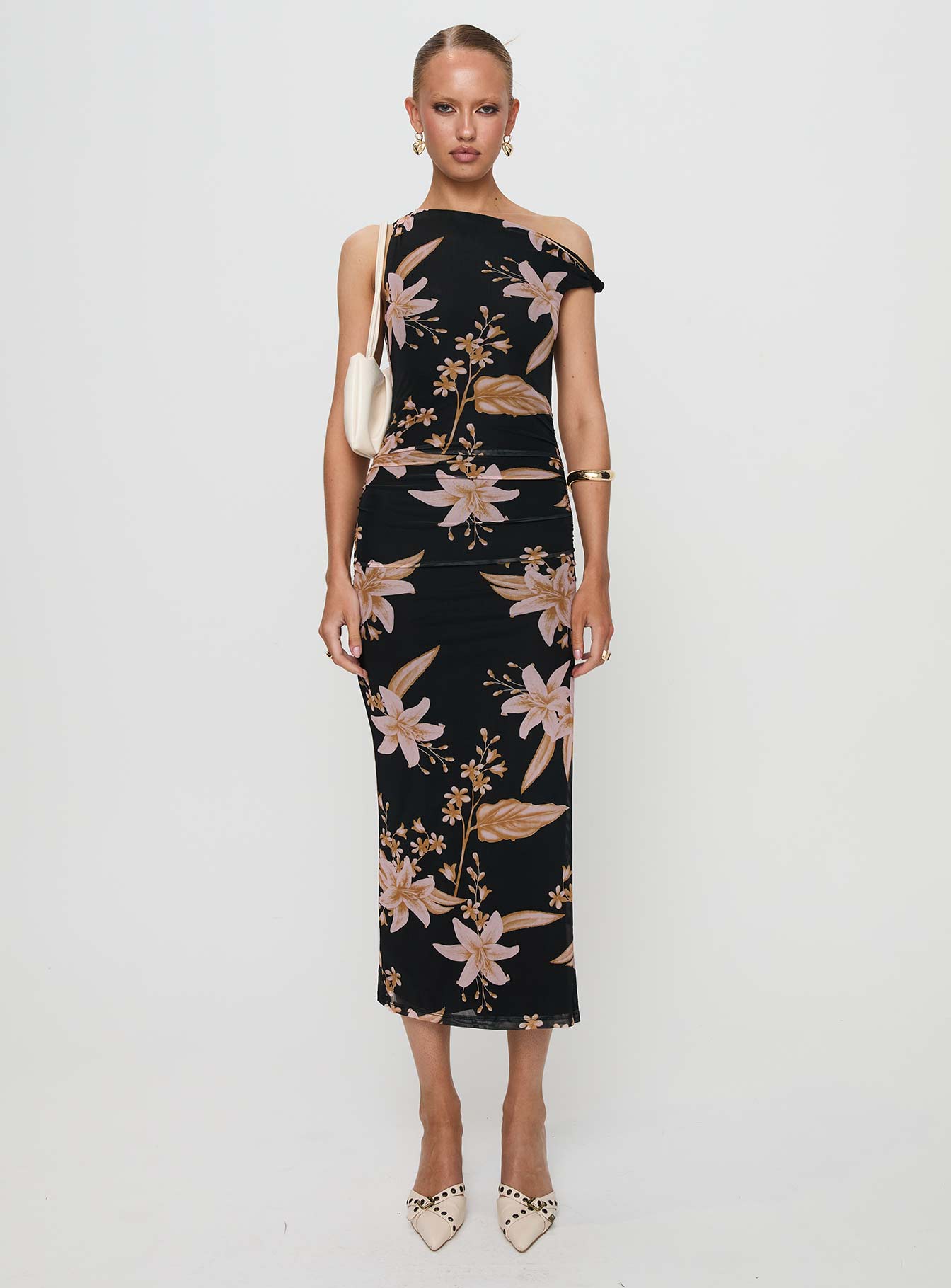 Goldrush Maxi Dress Black Floral Cheap Sale Low Pice