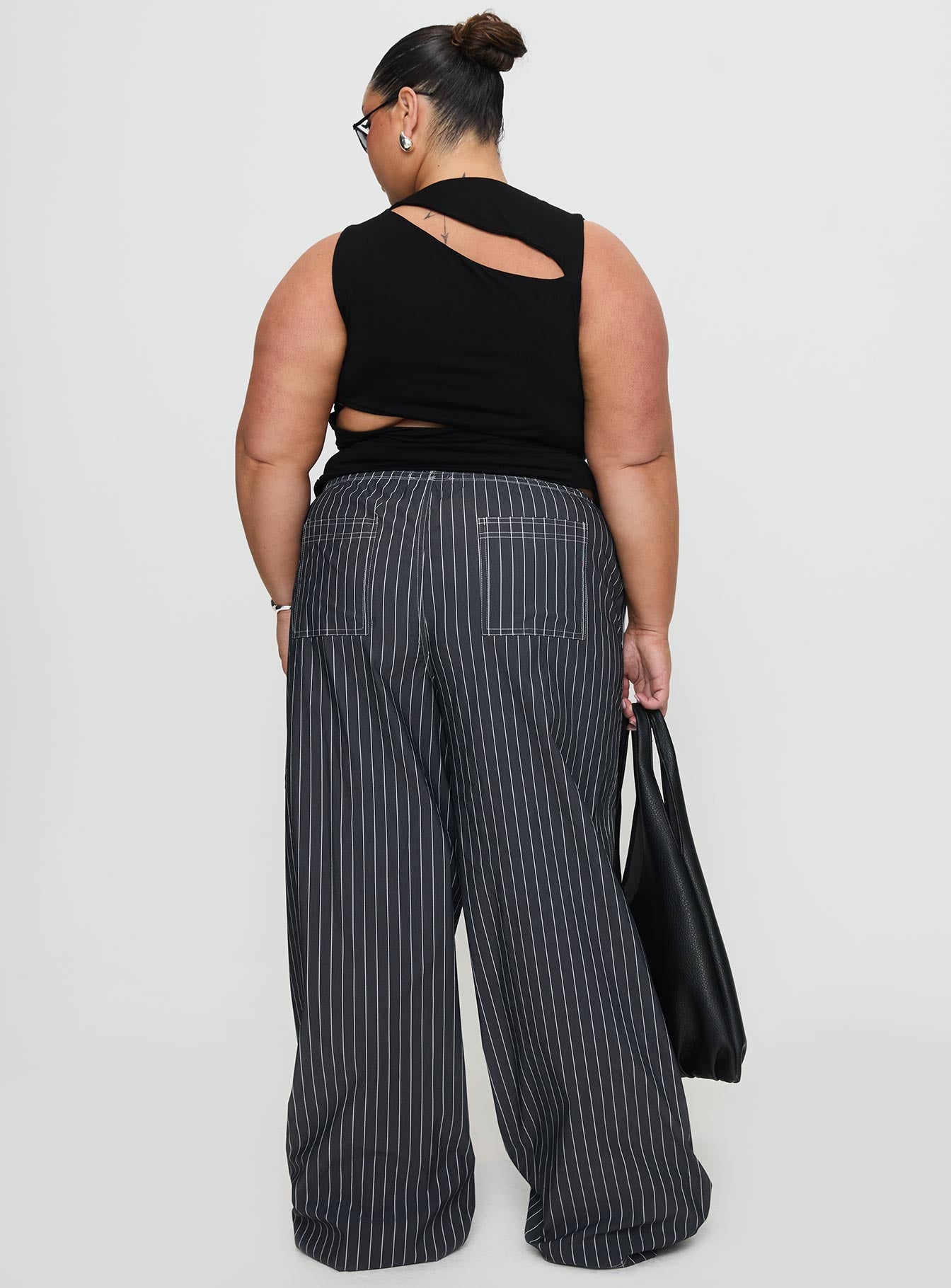 Terrance Baggy Pant Grey Stripe With Mastercard Online