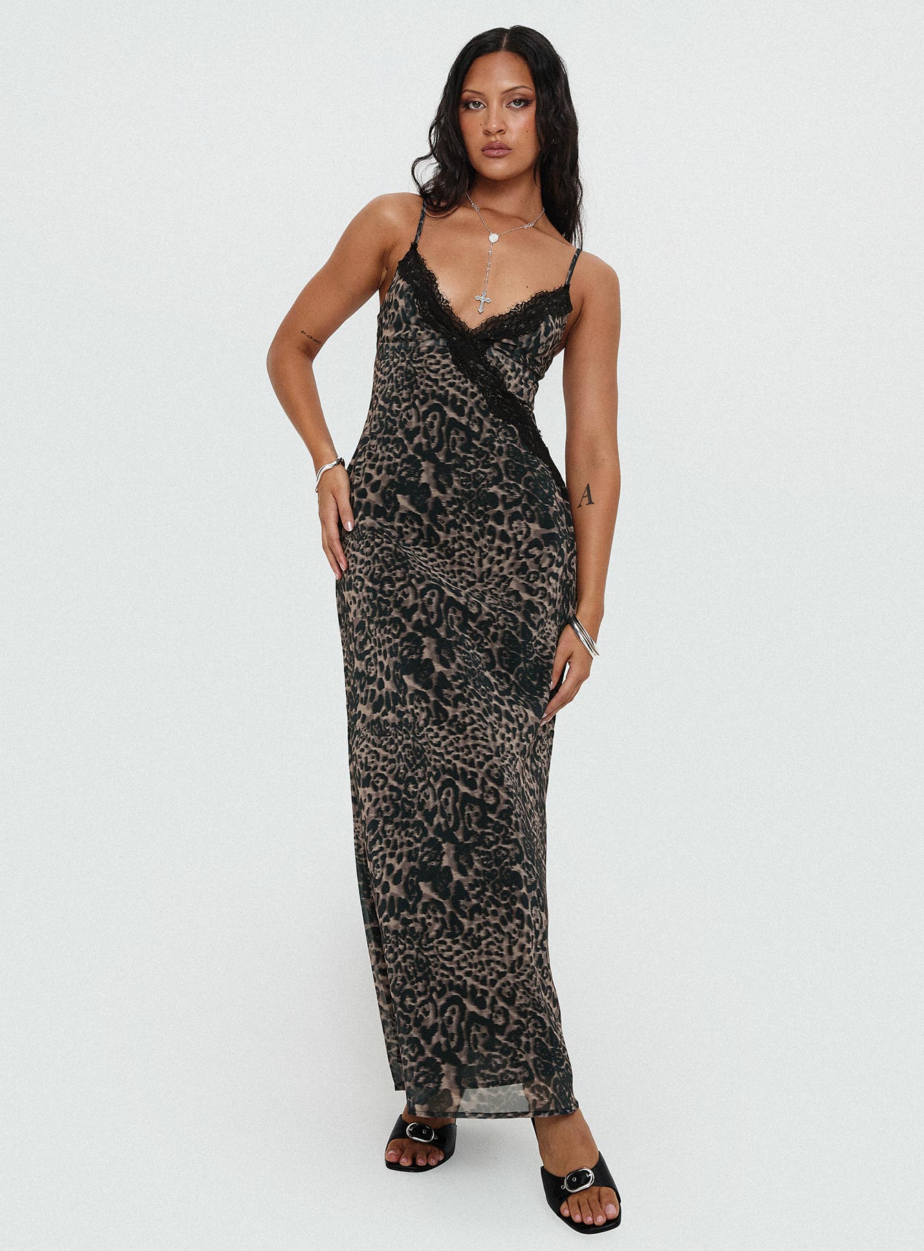 Rosalba Maxi Dress Leopard Cheap Sale Best Pices