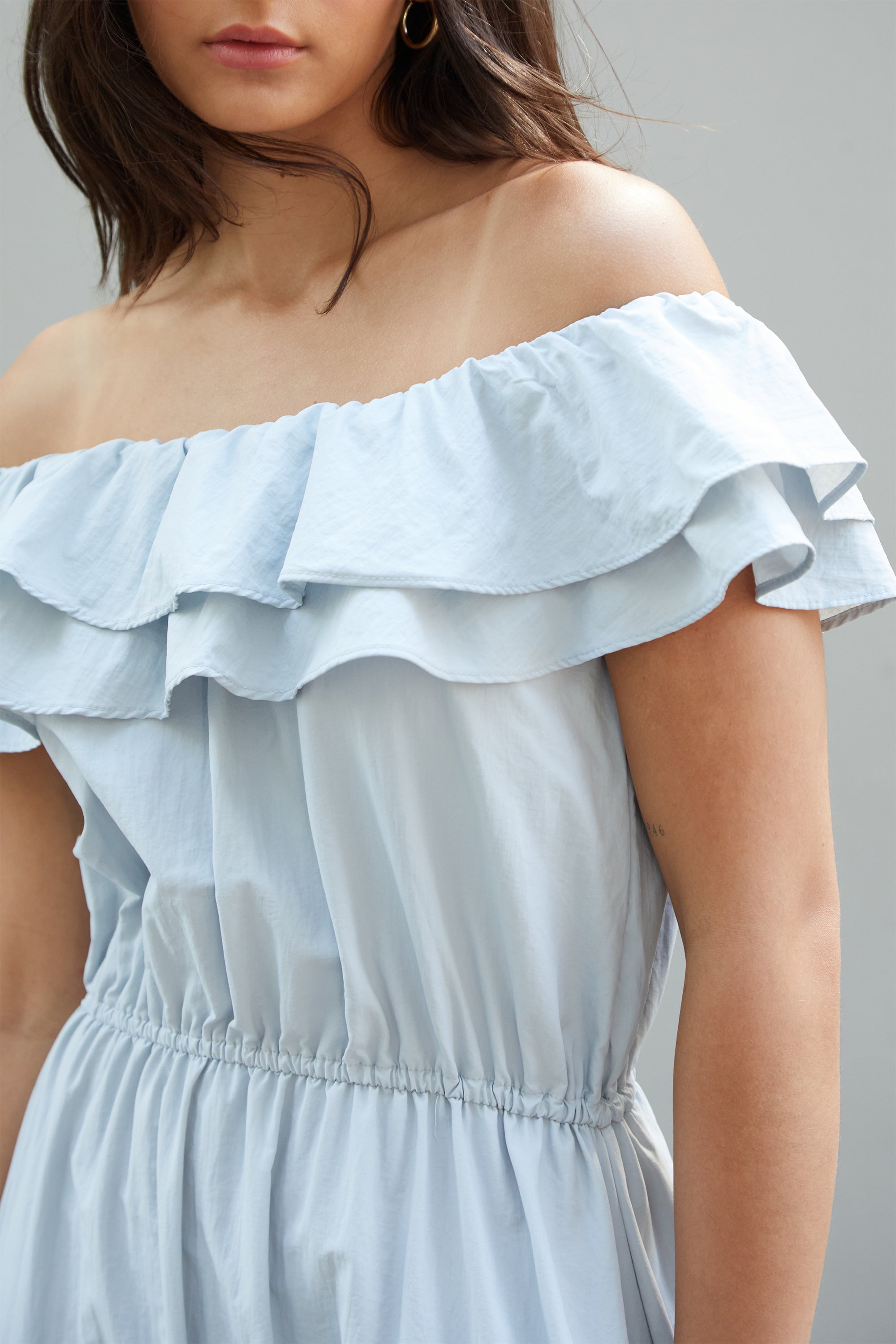 OFF SHOULDER RUFFLED DRESS Explore Cheap Pice