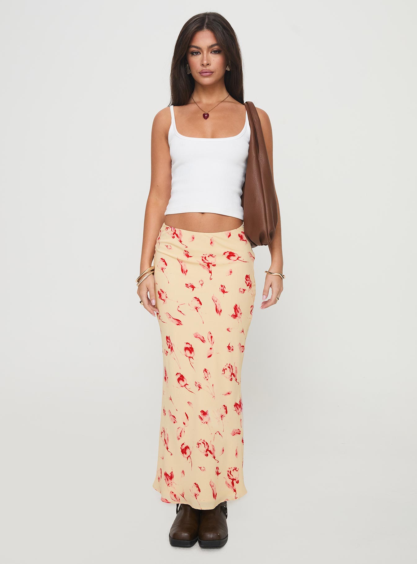 Mangoes Maxi Skirt Cream Good Selling Cheap Pice