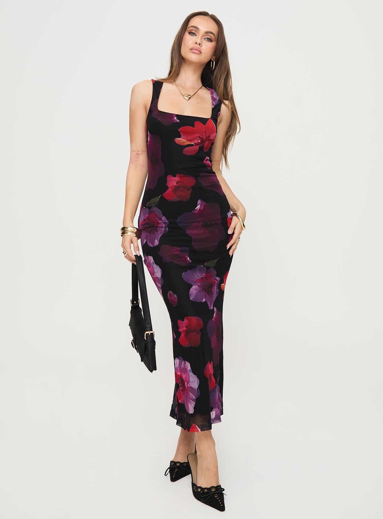 Eviana Maxi Dress Floral Free Shipping Supply