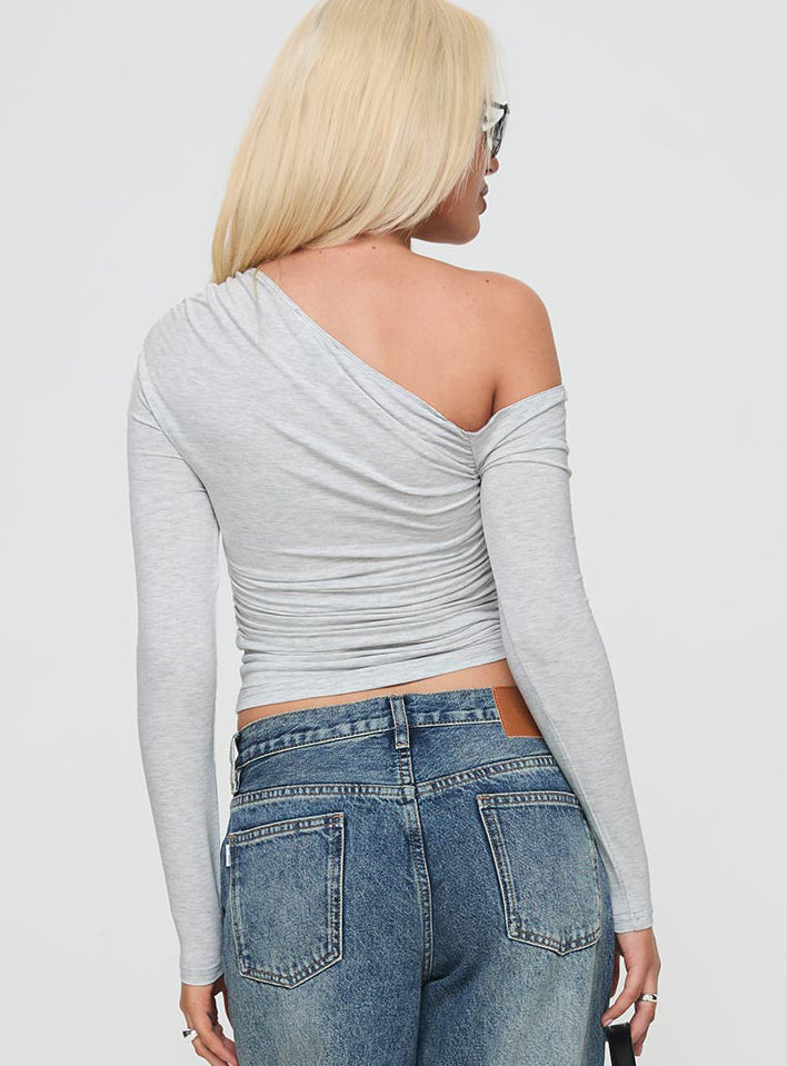 Beller Long Sleeve Top Grey Shop Offer Cheap Pice