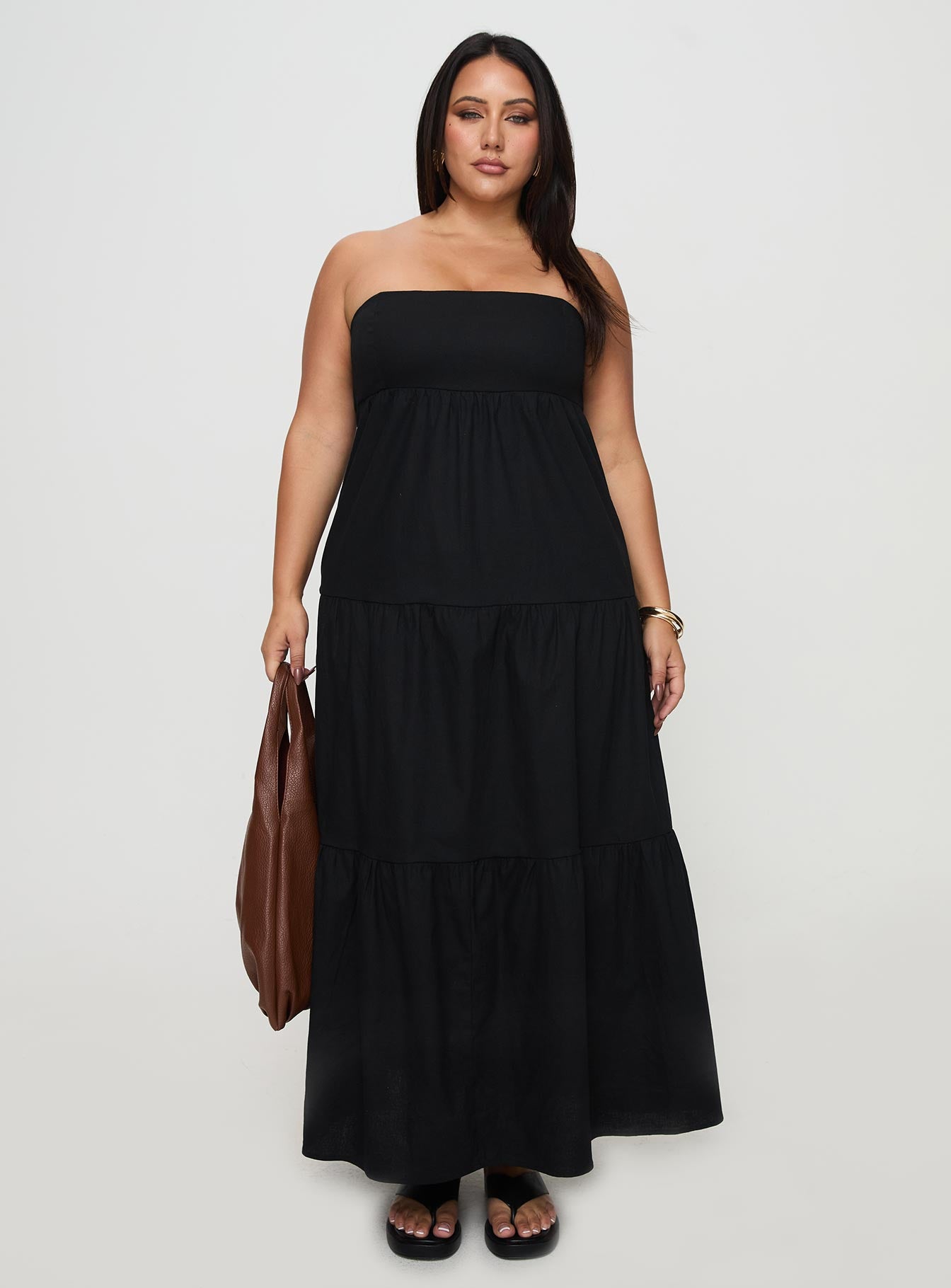 Osment Maxi Dress Black Curve Buy Cheap Buy