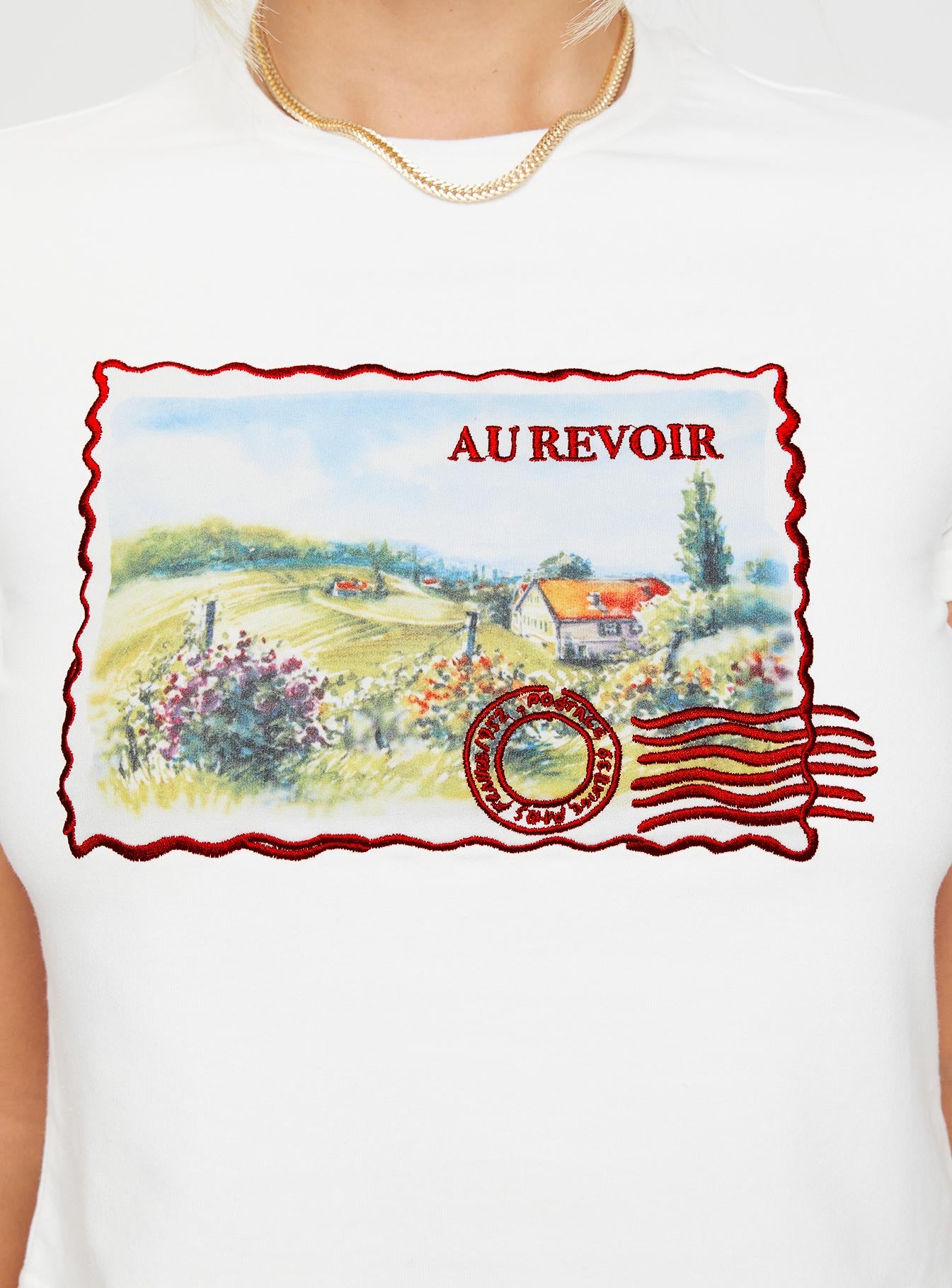 Au Revoir France Tee White Tumblr Cheap Pice