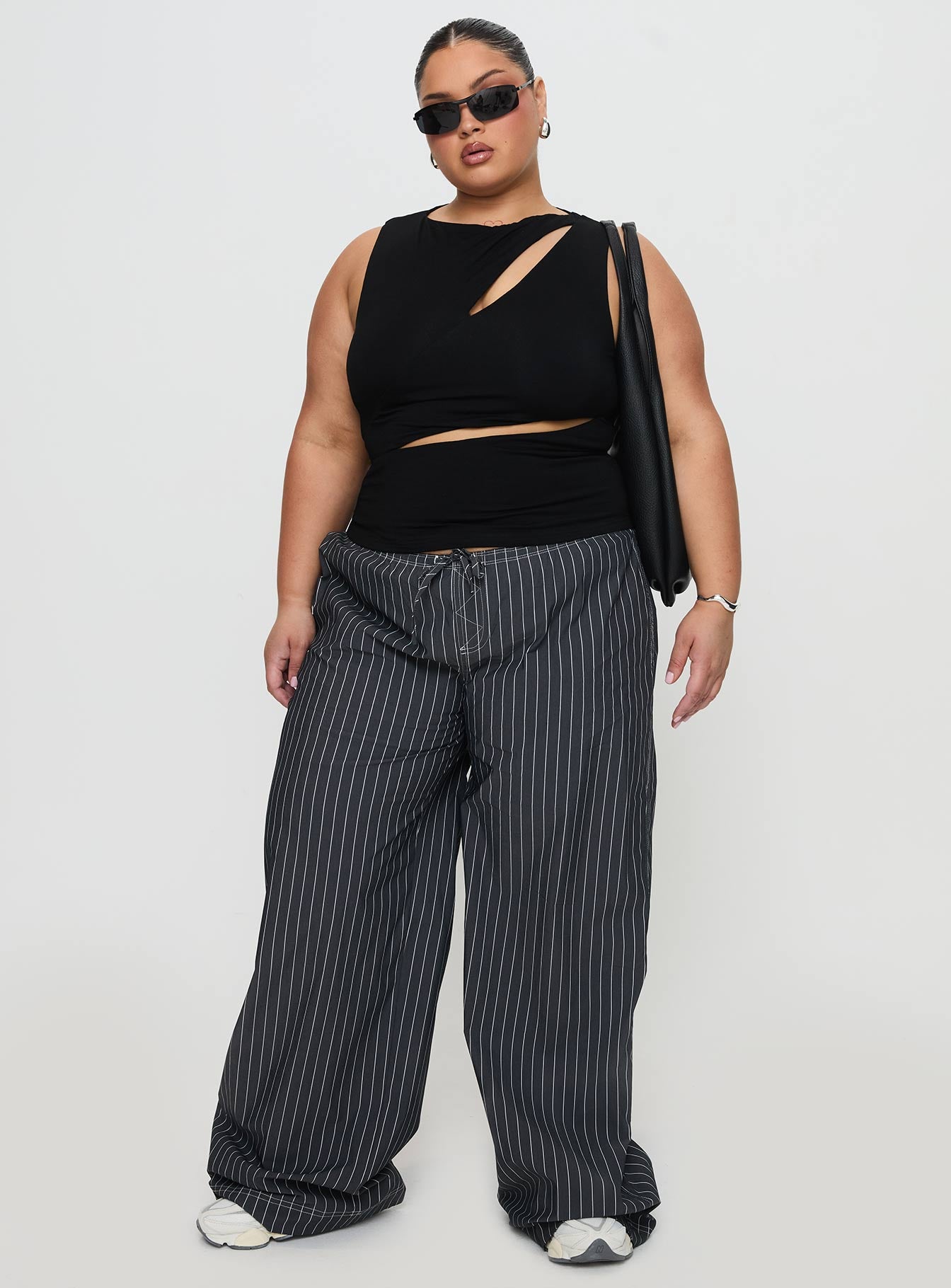 Terrance Baggy Pant Grey Stripe With Mastercard Online