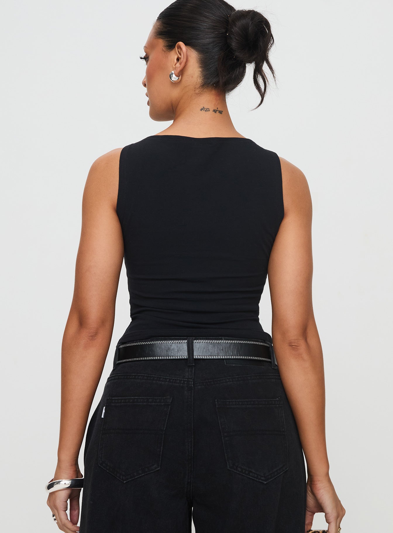 Bleeker High Neck Top Black Cheap Sale Inexpensive