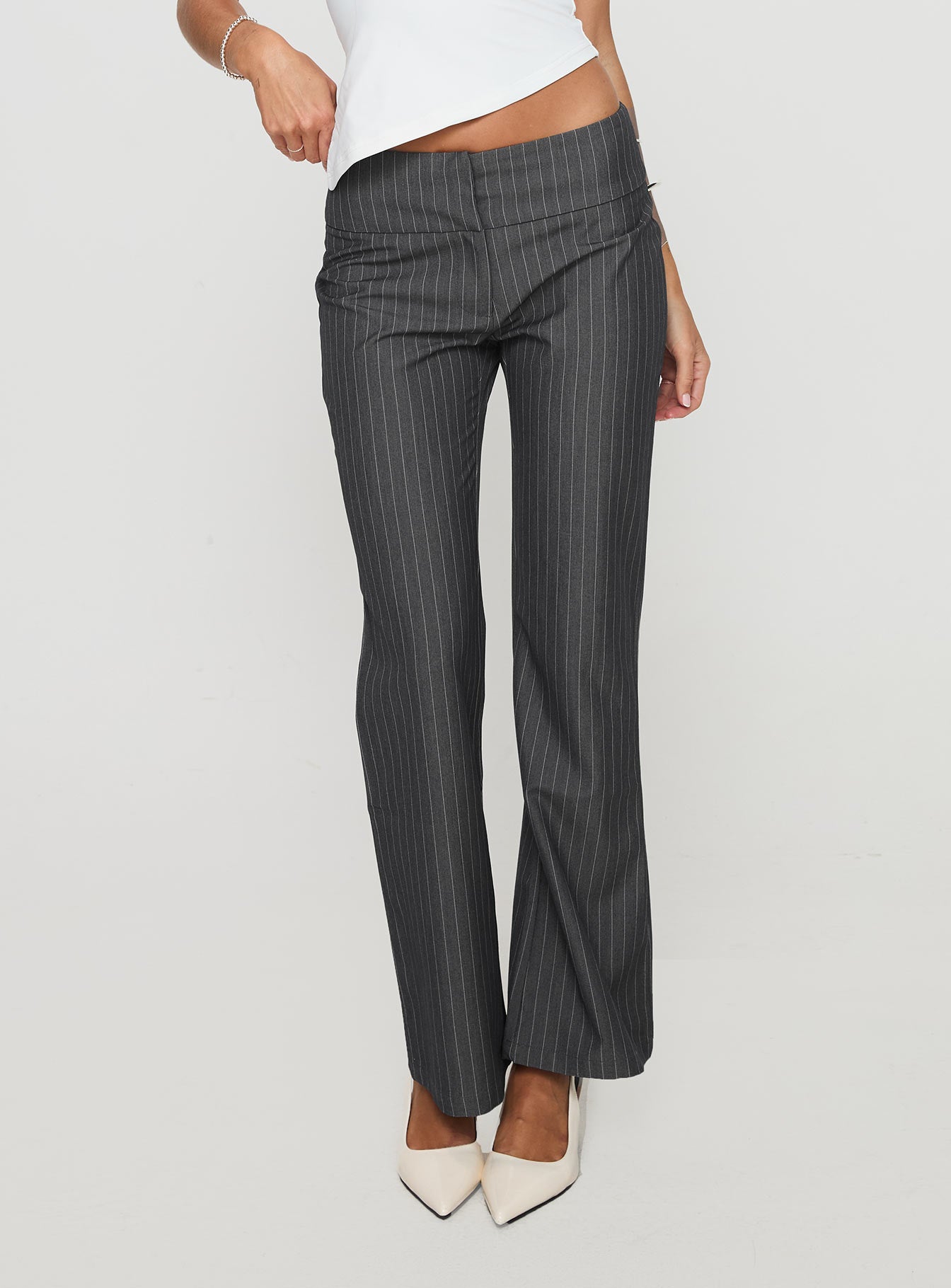 Isabeau Pant Grey Pinstripe Outlet With Paypal Order