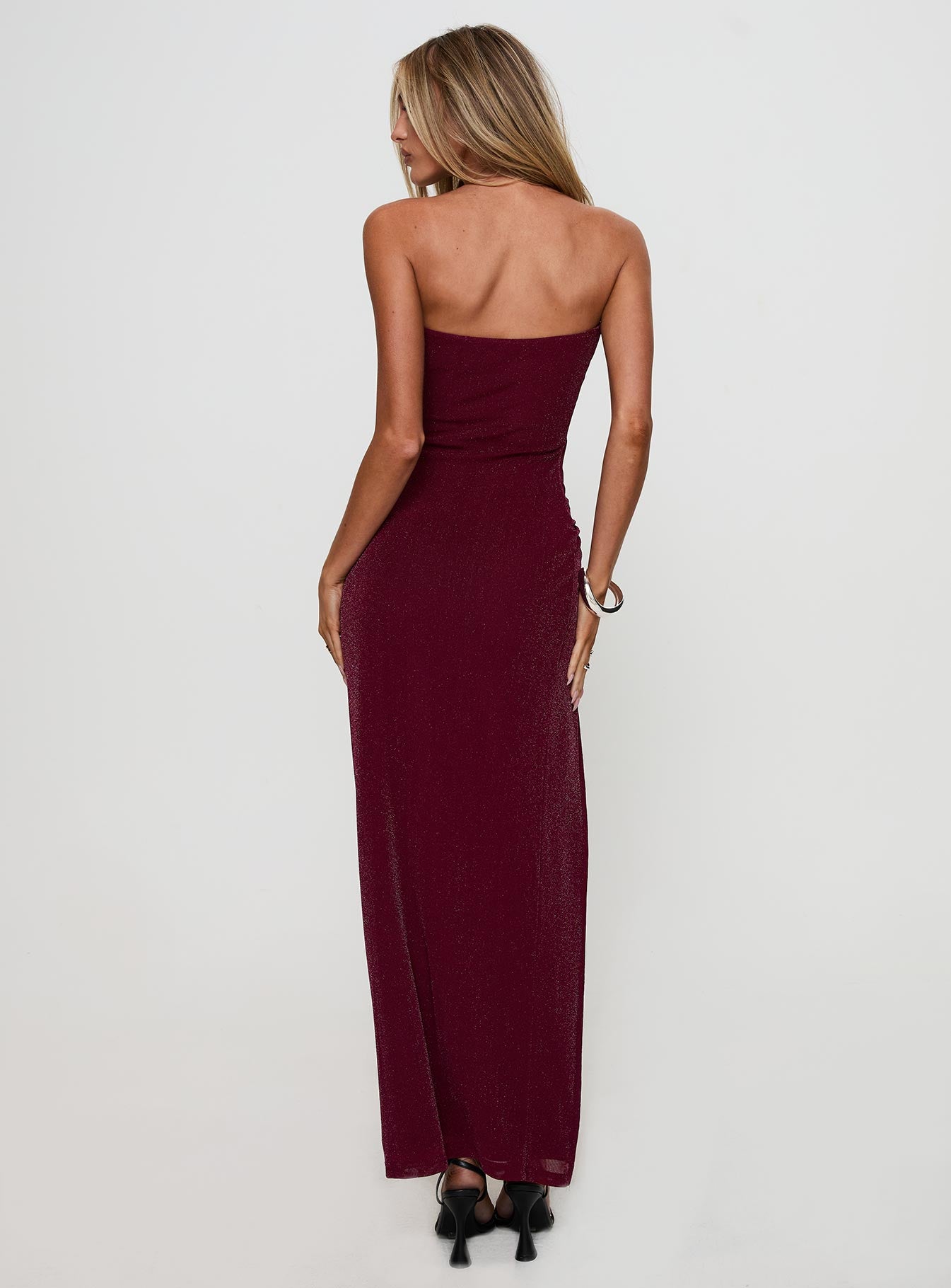 Jeniva Straplesss Maxi Dress Plum Outlet Good Selling