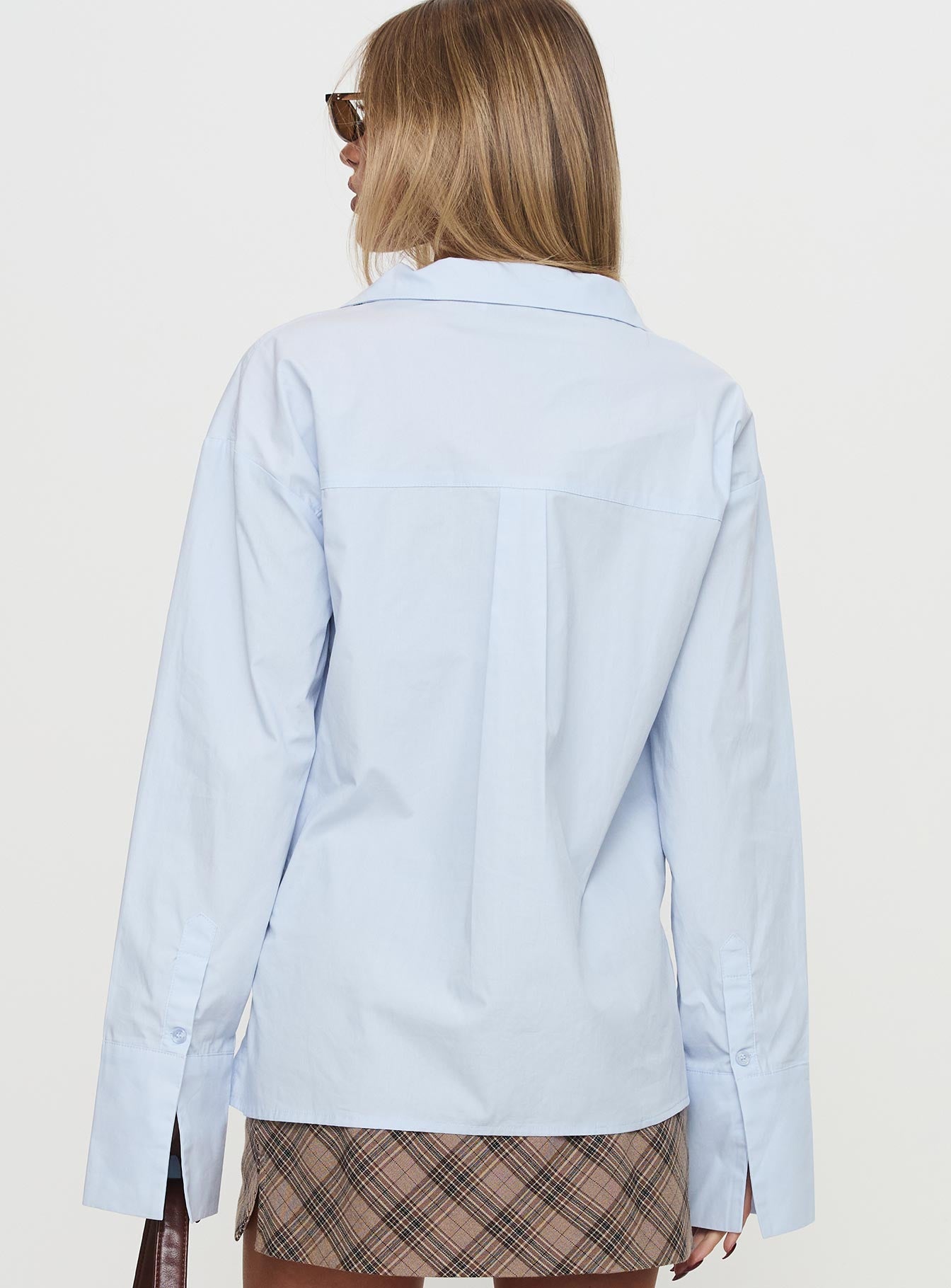 Calistoga Deep Collar Shirt Blue Under 70 Dollars