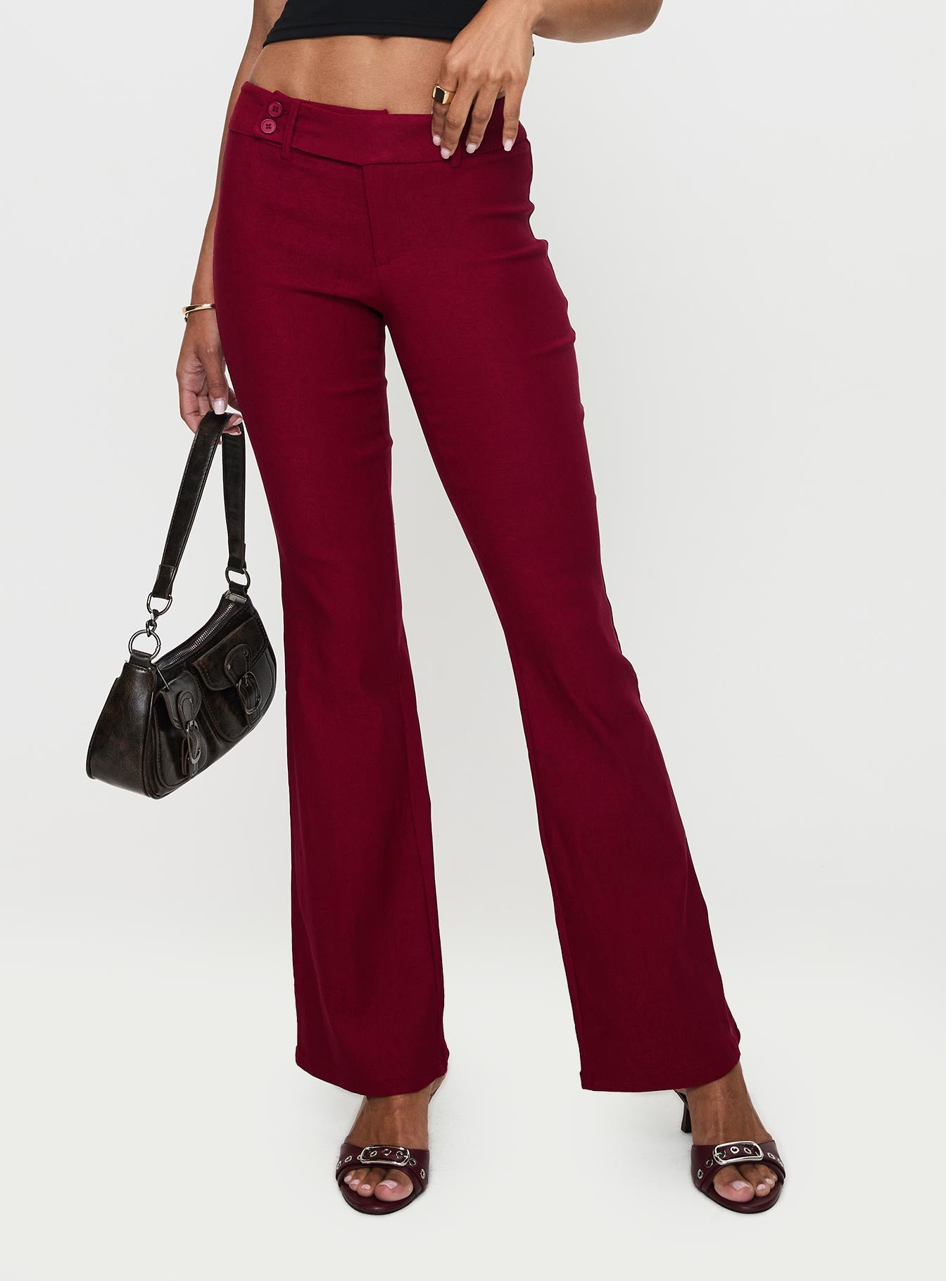 Kinkirk Flared Pants Burgundy Outlet Best Sale