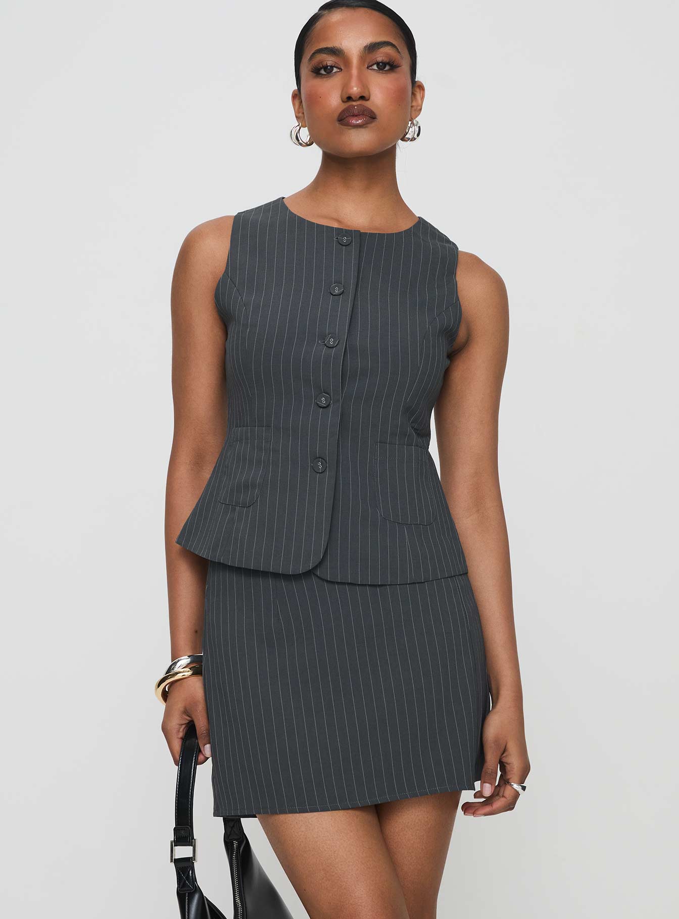 Legrasse Set Charcoal Pinstripe Low Shipping Cheap Pice