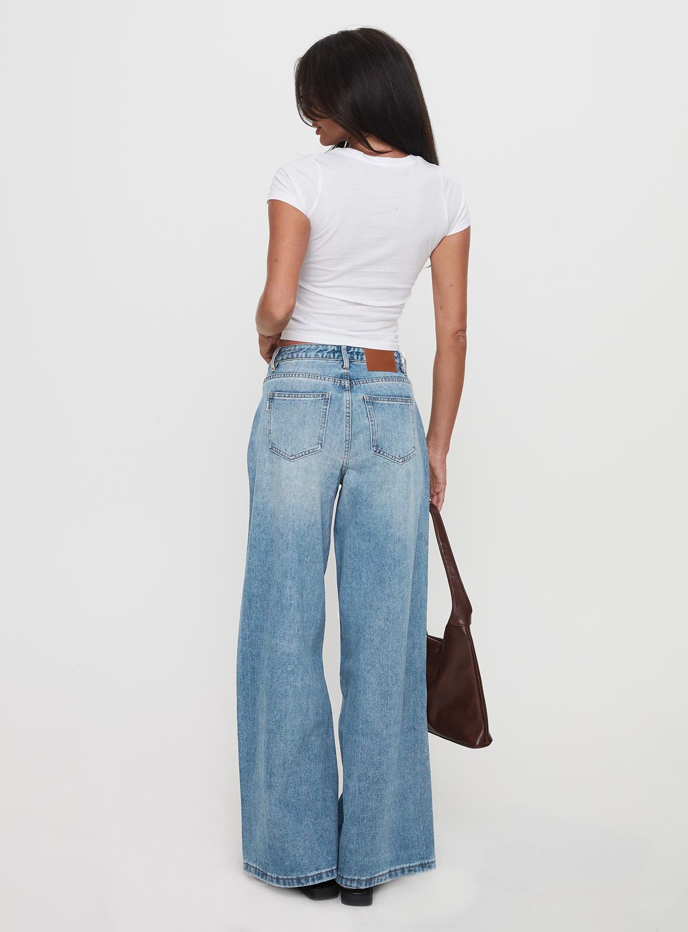 Ringer Low Rise Wide Leg Jeans Blue Latest Collections Online