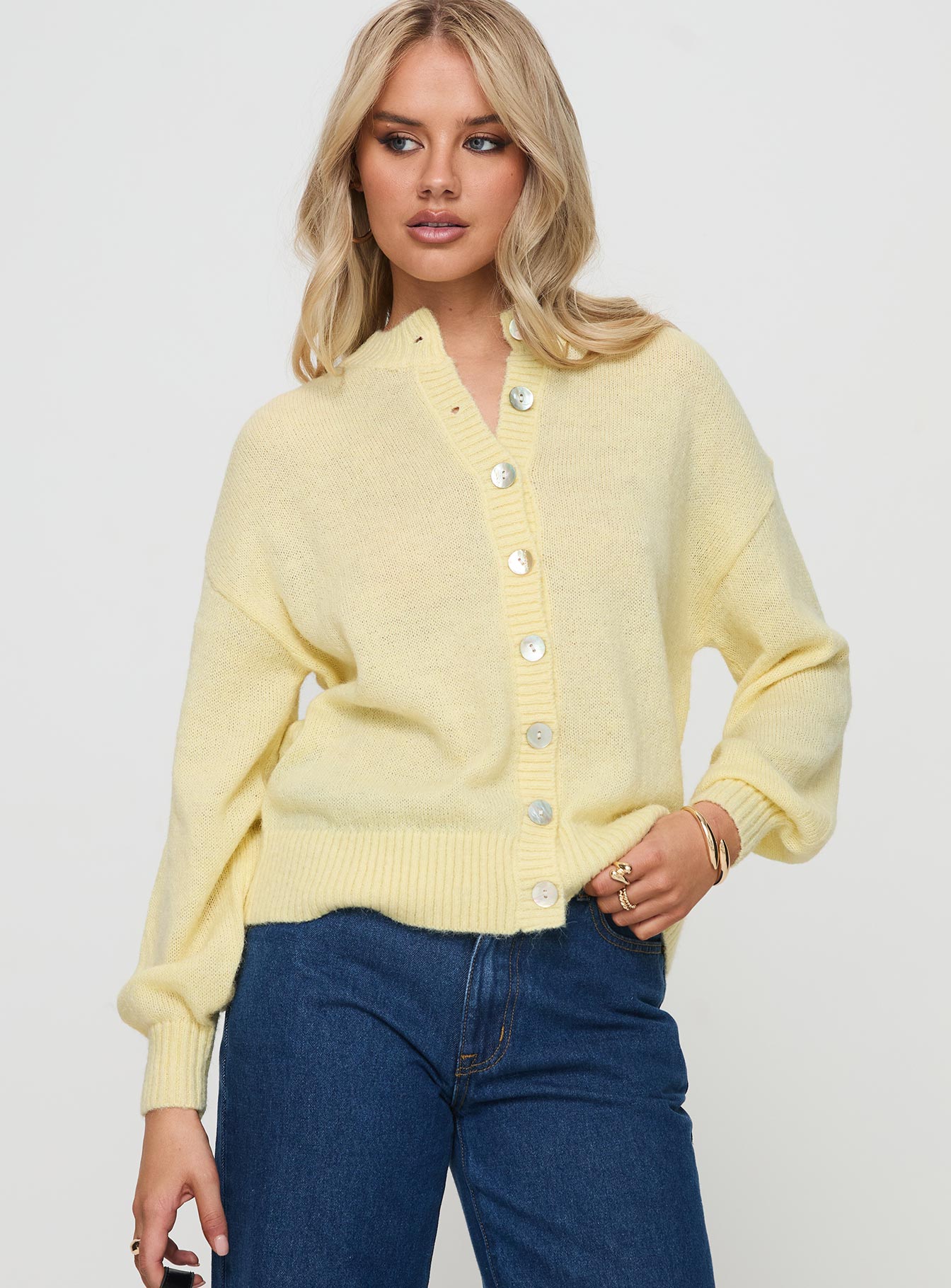 Sunbeam Cardigan Yellow Quality From China Cheap