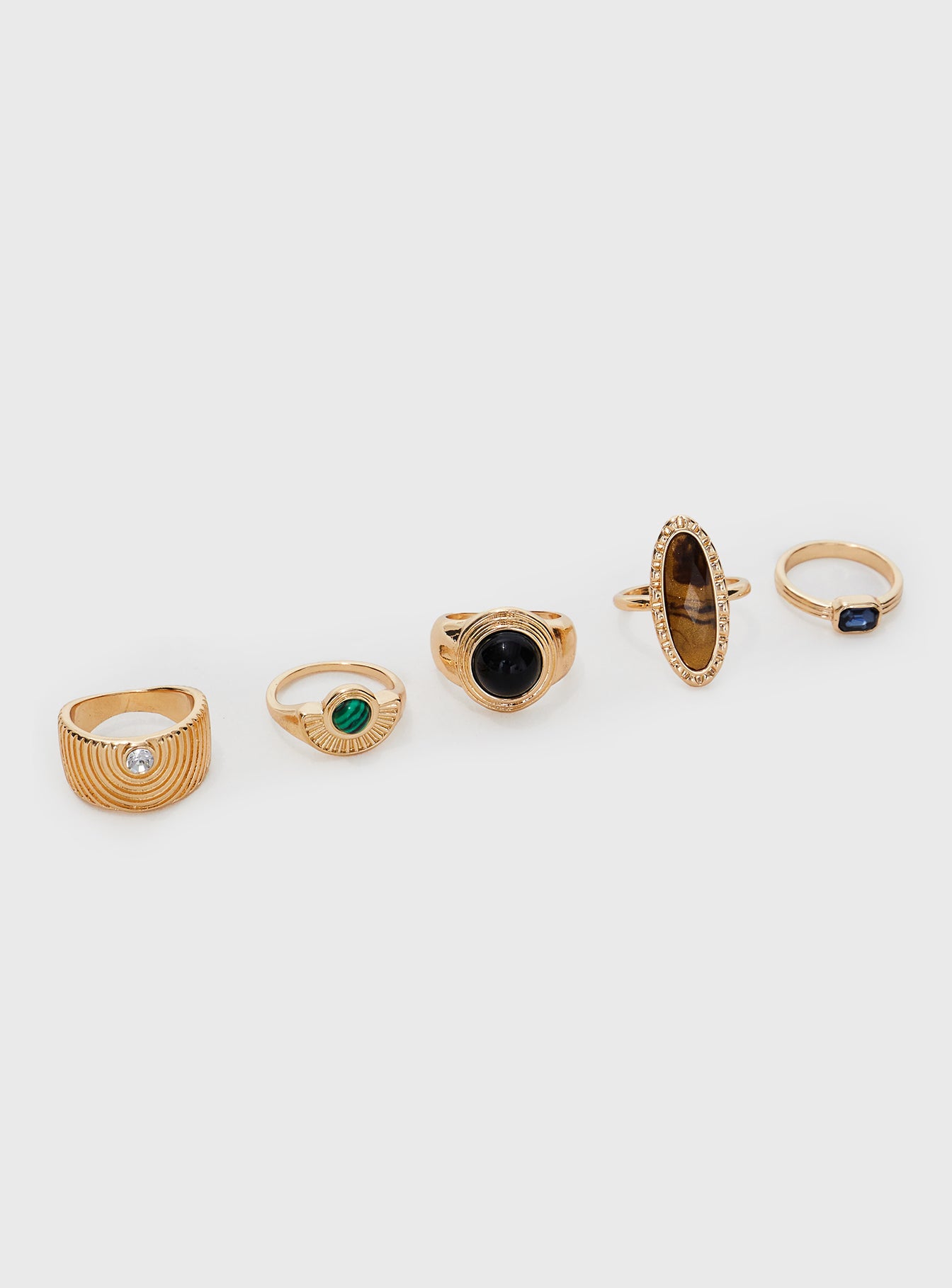 Quatro Ring Set Gold / Multi Buy Cheap Pices