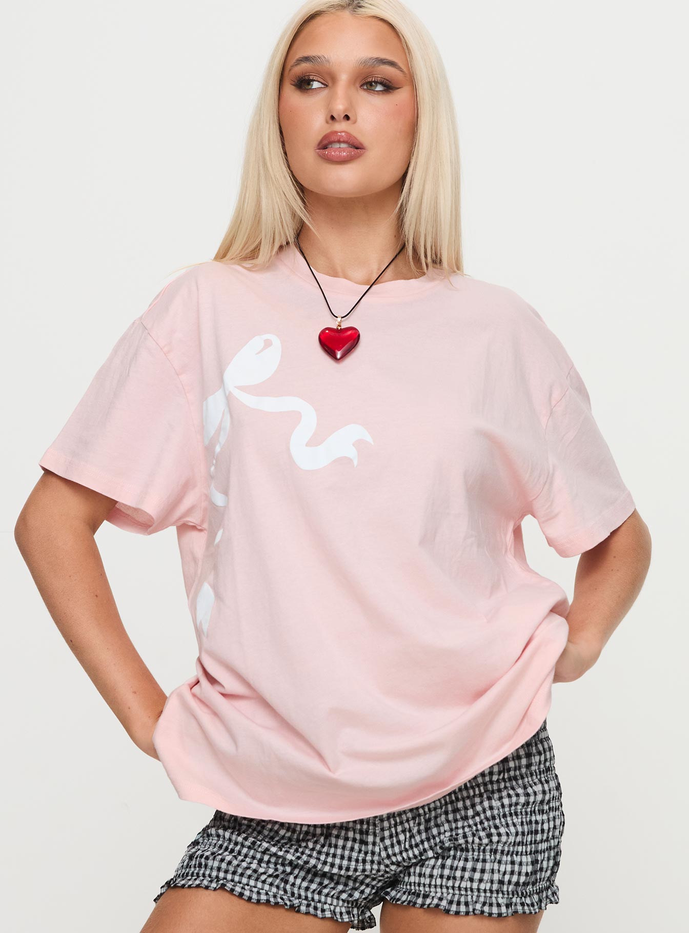 Asta Oversized Tee Pink Cheap Tumblr