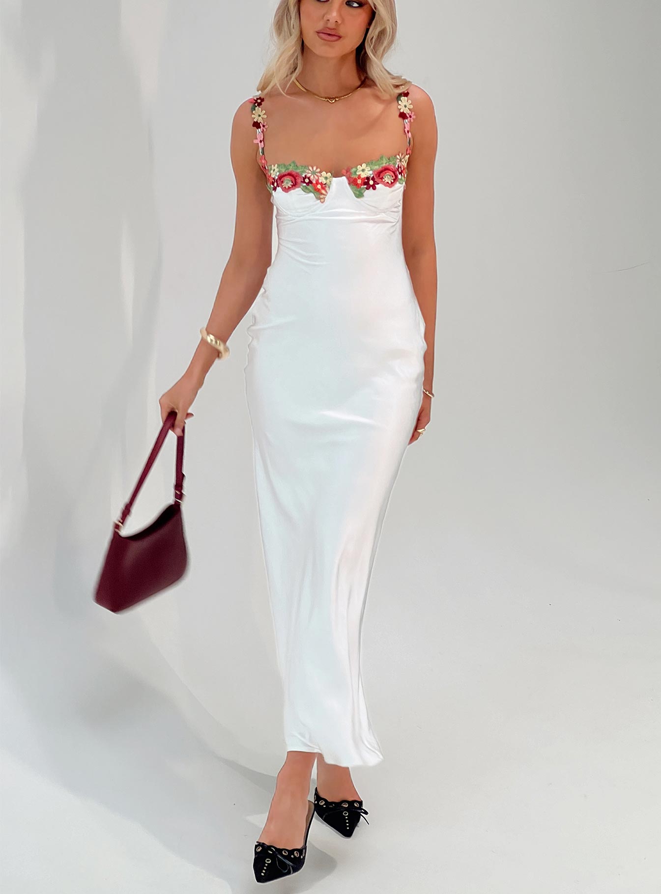 Kenzie Maxi Dress White Outlet Collections