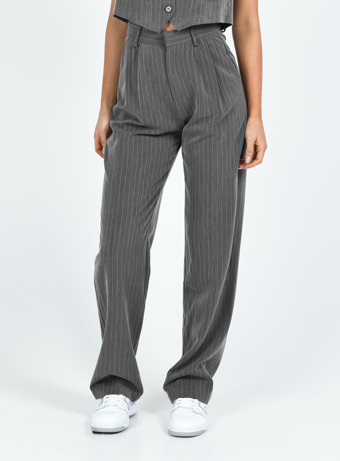 Purley Pinstripe Pants Grey Footlocker Pictures Cheap Online