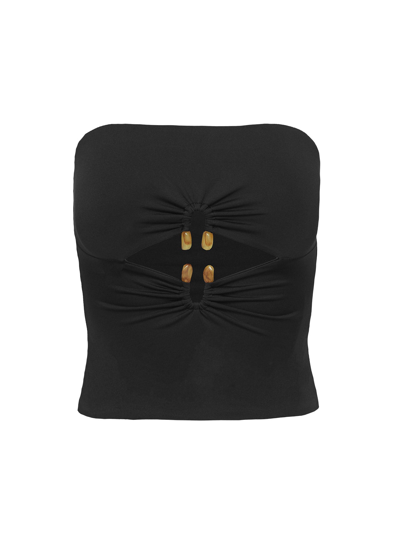 Turlock Cut Out Strapless Top Black Cheap Pice For Sale
