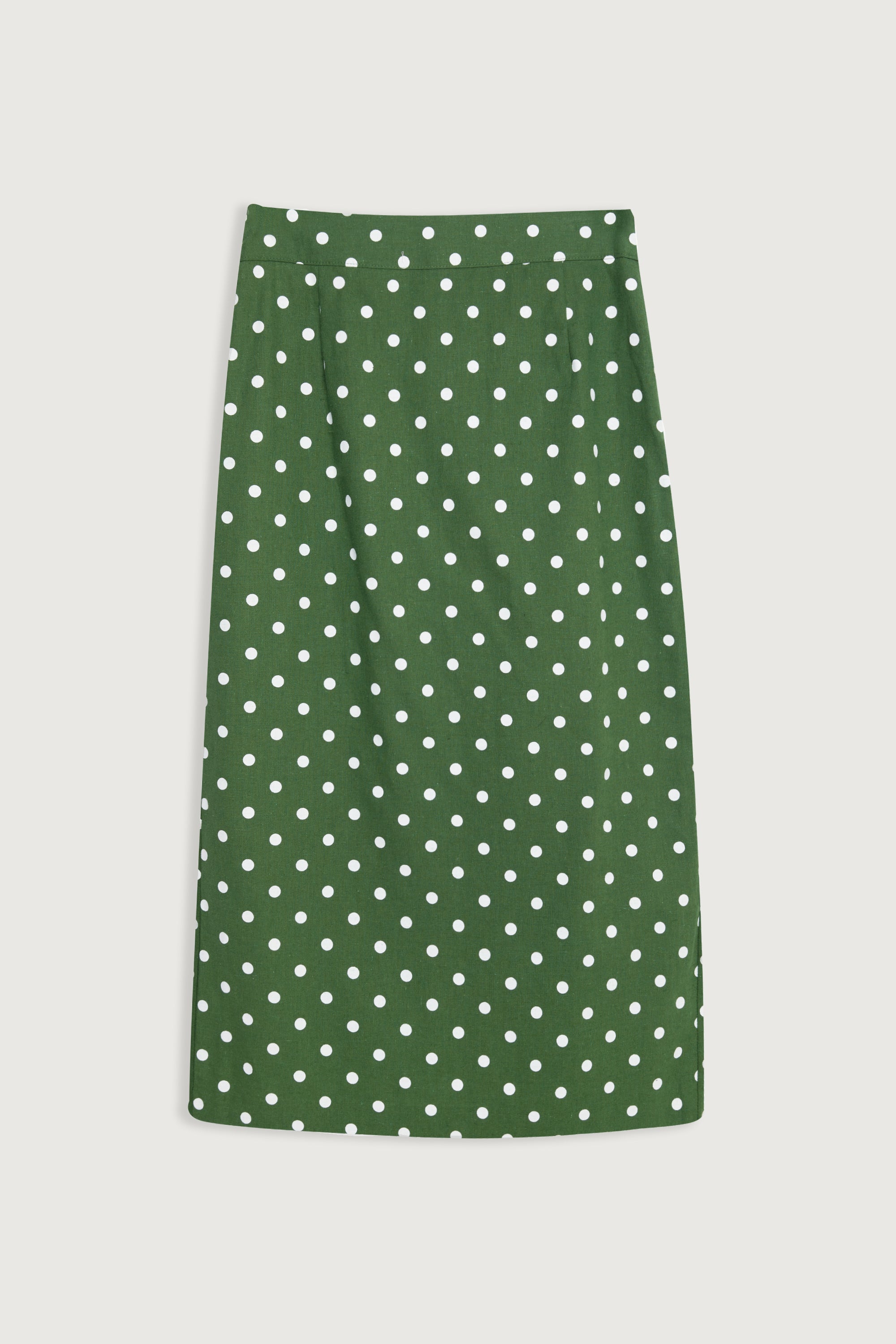 POLKA DOT COTTON LINEN SKIRT Huge Surprise Cheap Pice