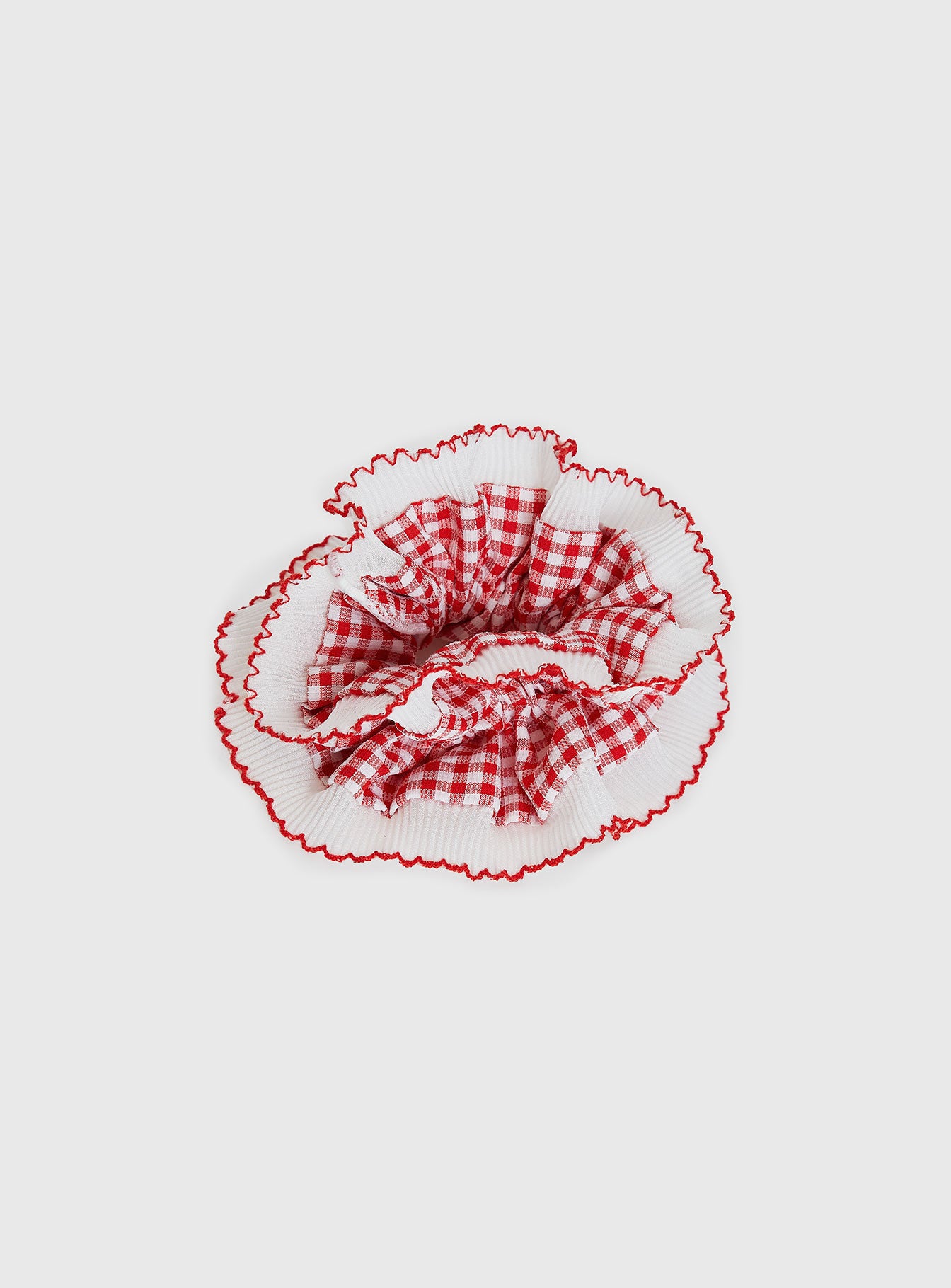 Downtown Scene Scrunchie Red Gingham Good Selling Sale Online