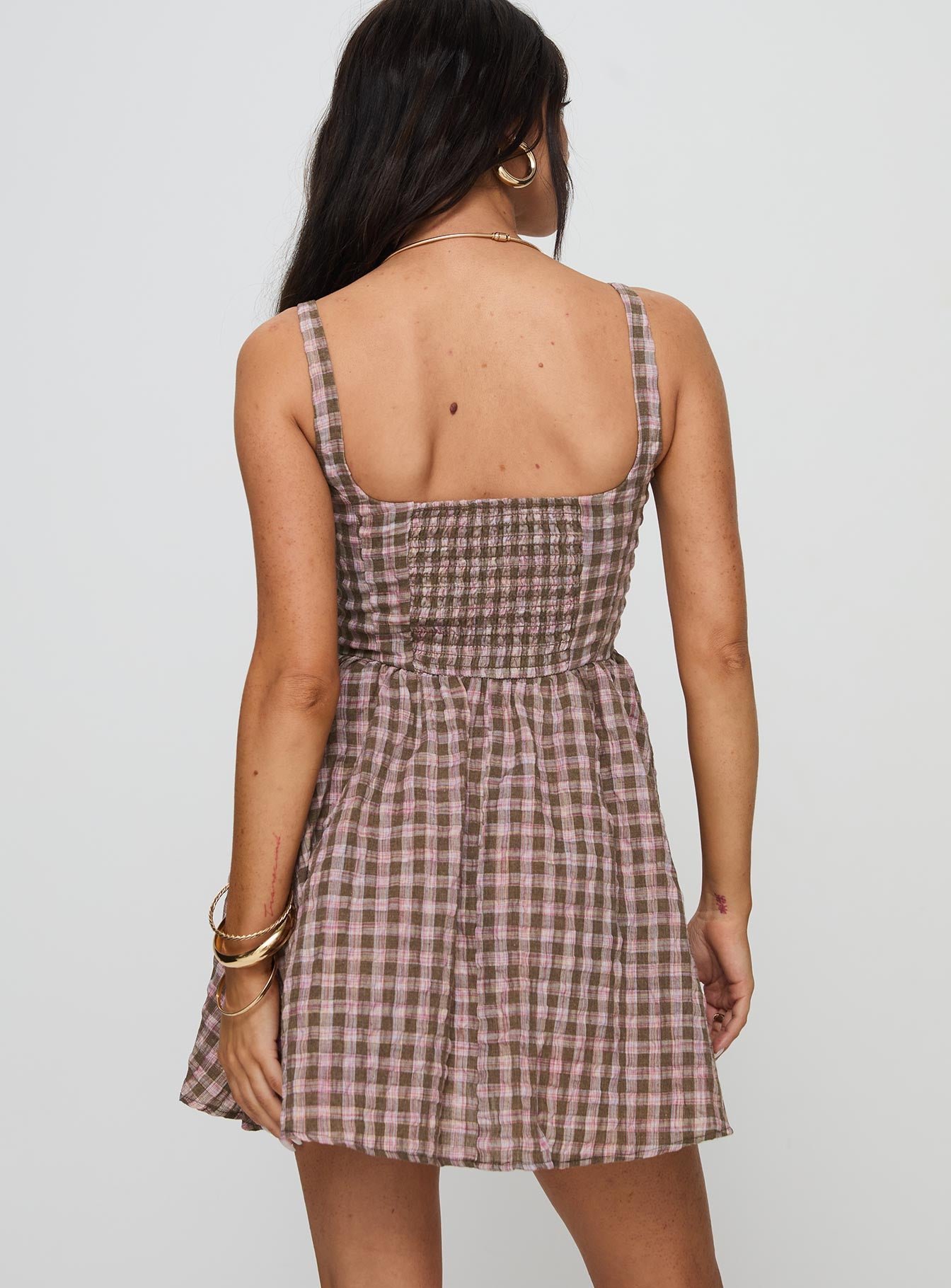 Cartmel Mini Dress Brown / Pink Pay With Paypal Cheap Online