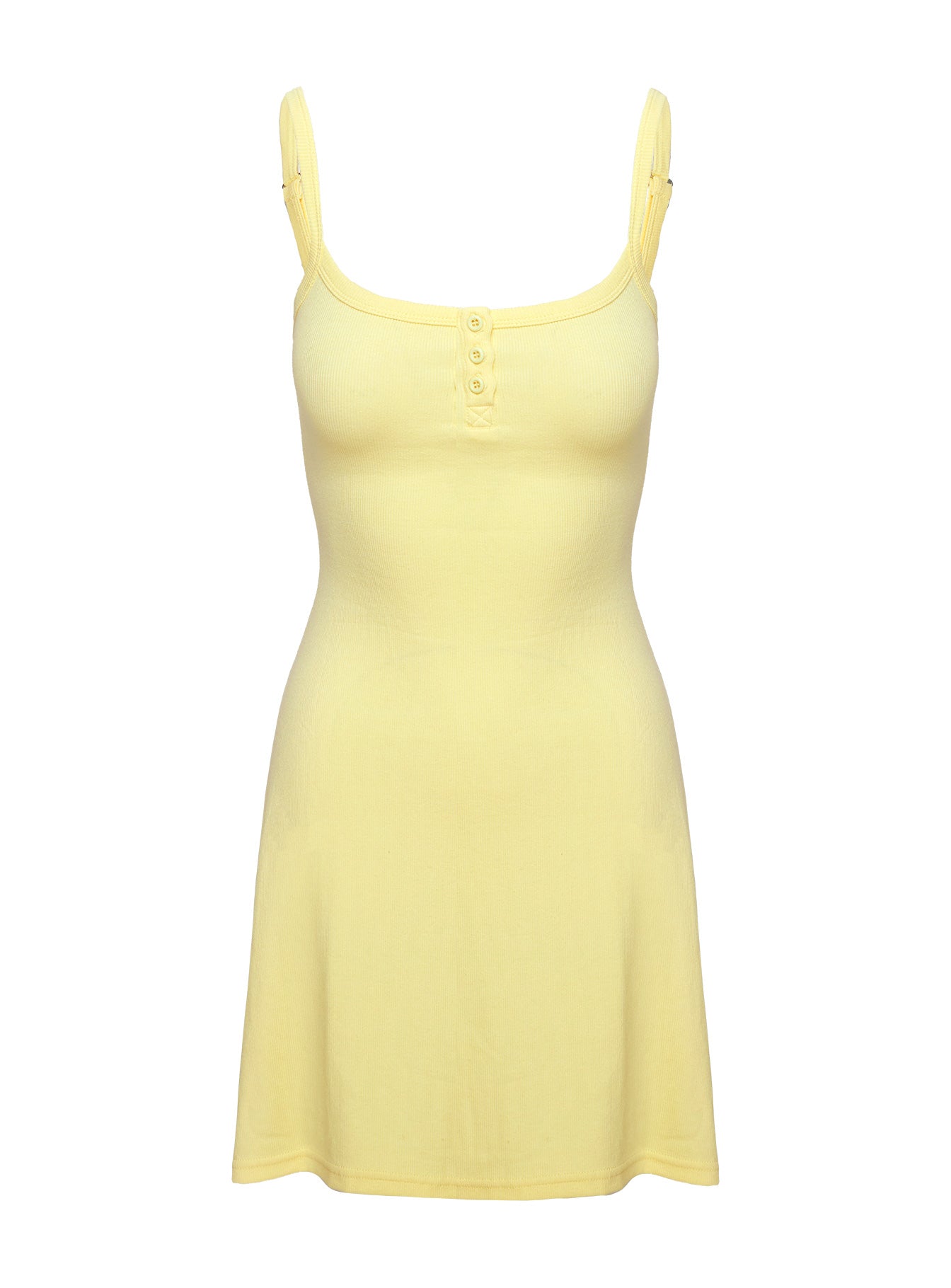 Baseline Rib Mini Dress Yellow Free Shipping