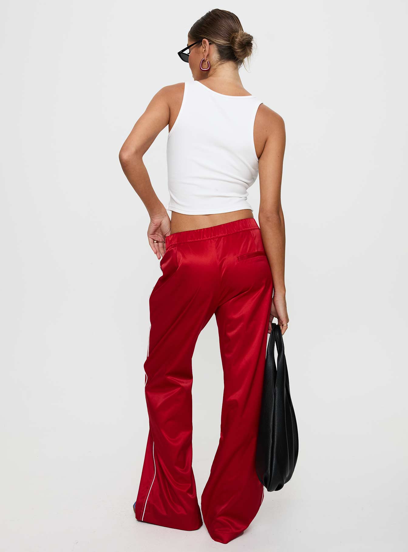 Travalta Satin Track Pant Red Order Cheap Online