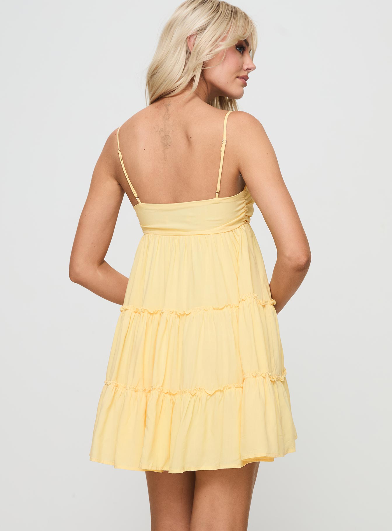 Knotti Mini Dress Yellow Many Kinds Of Cheap Online