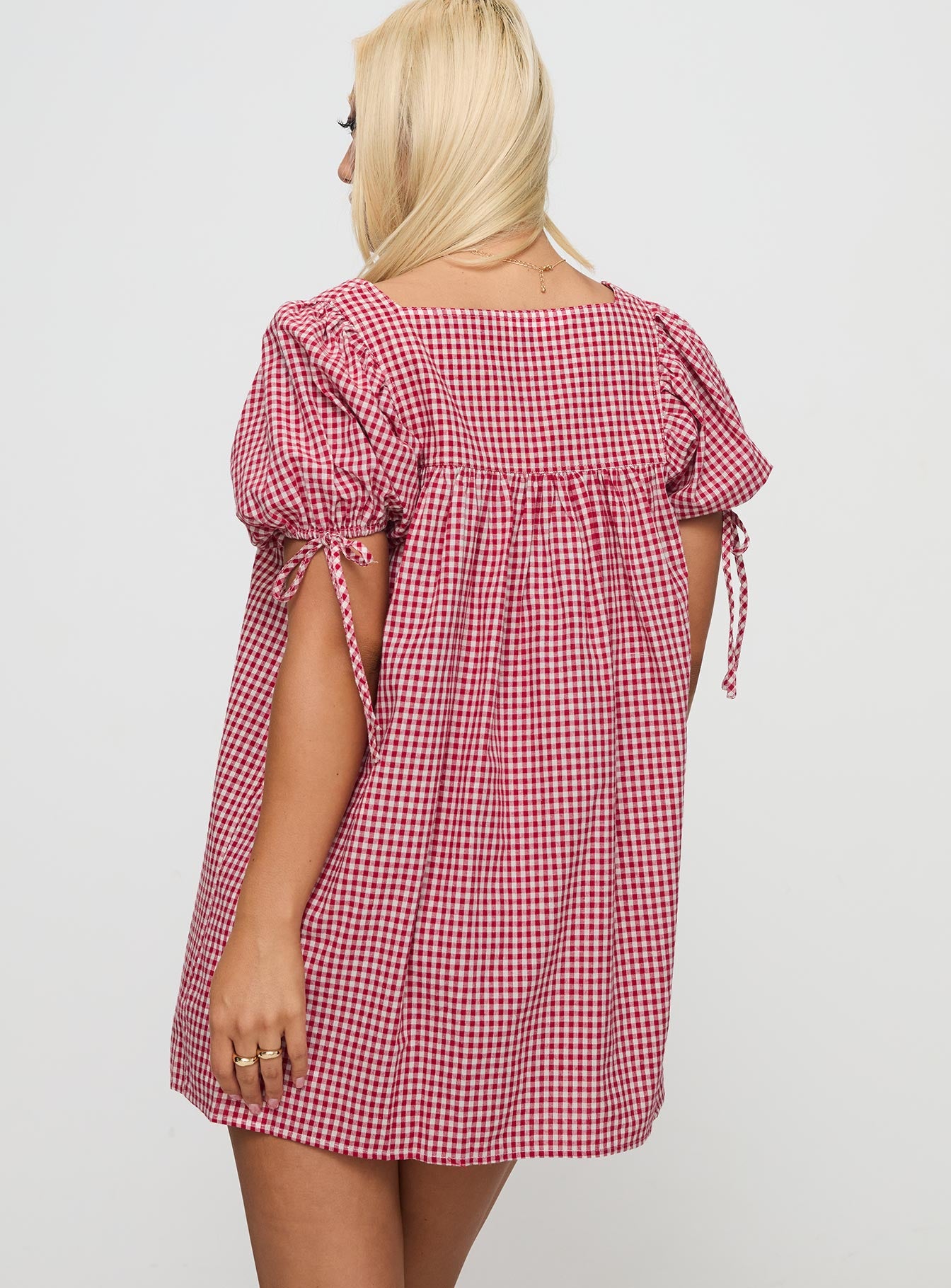 Lilibet Mini Dress Red Gingham 100% Authentic Cheap Online