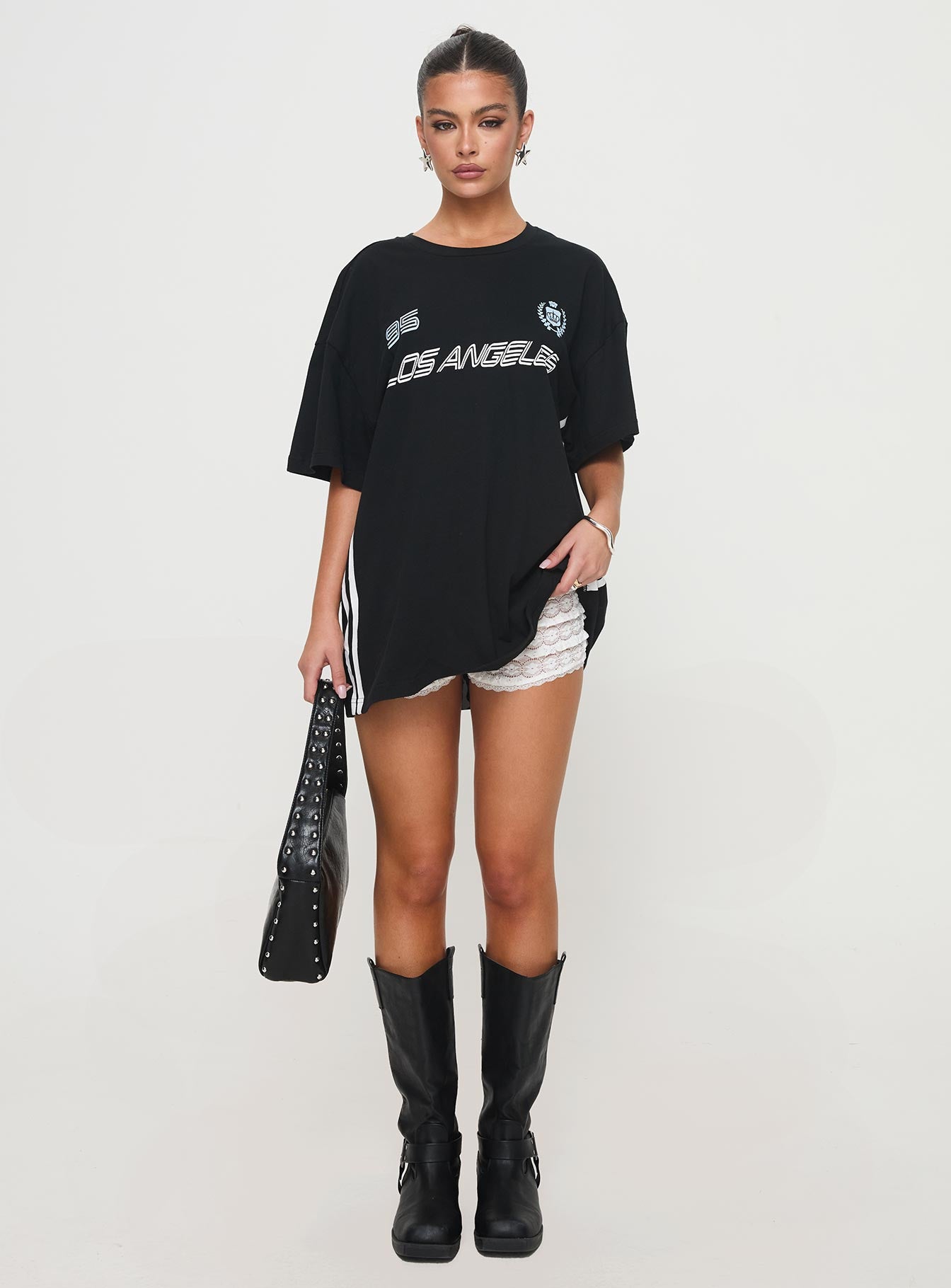 Goal La Oversized Tee Black For Nice