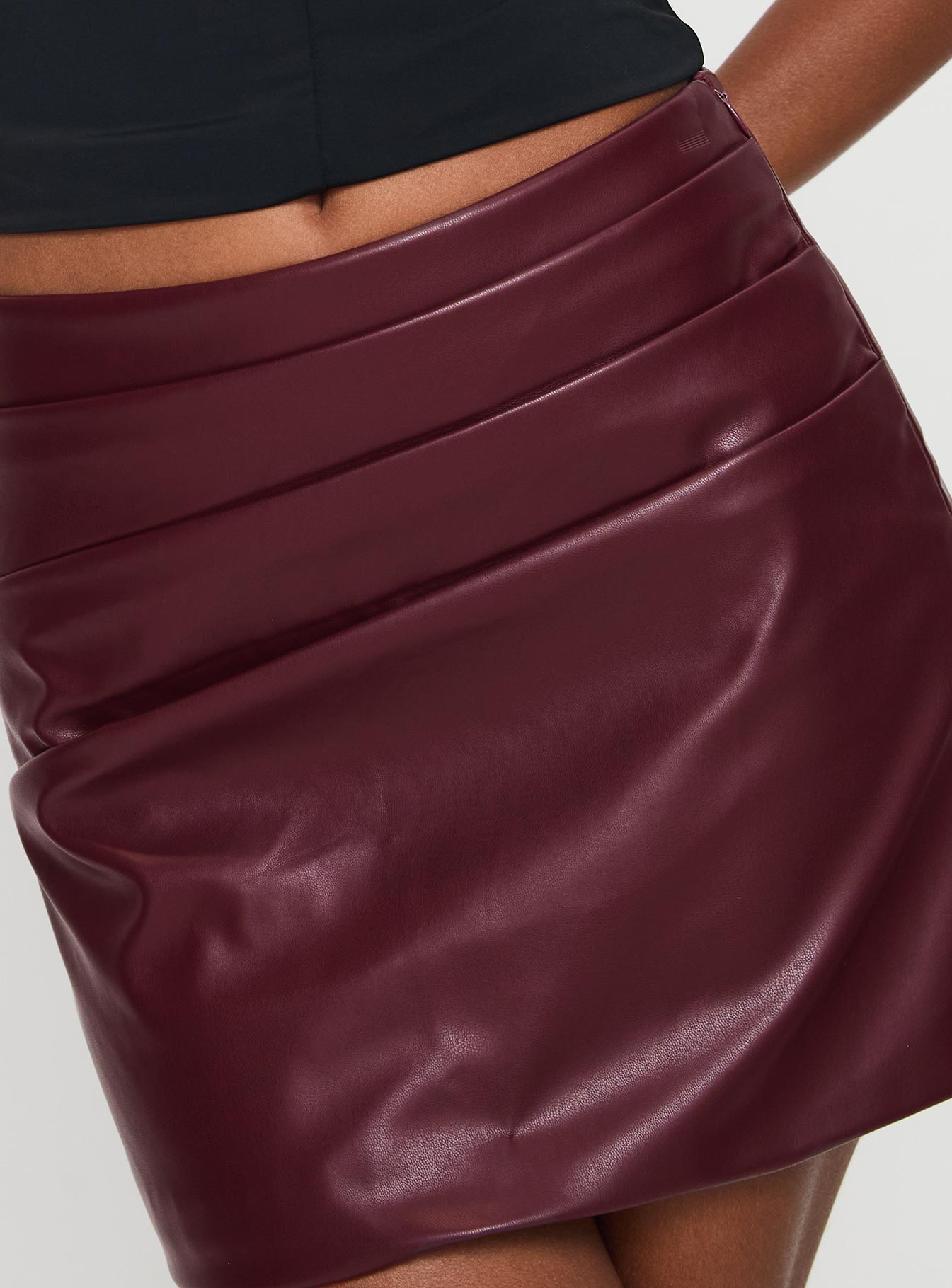 Kalilah Faux Leather Mini Skirt Red Outlet The Cheapest