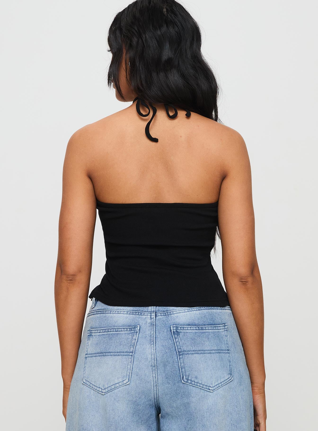 Baseline Halter Rib Top Black For Nice Cheap Online
